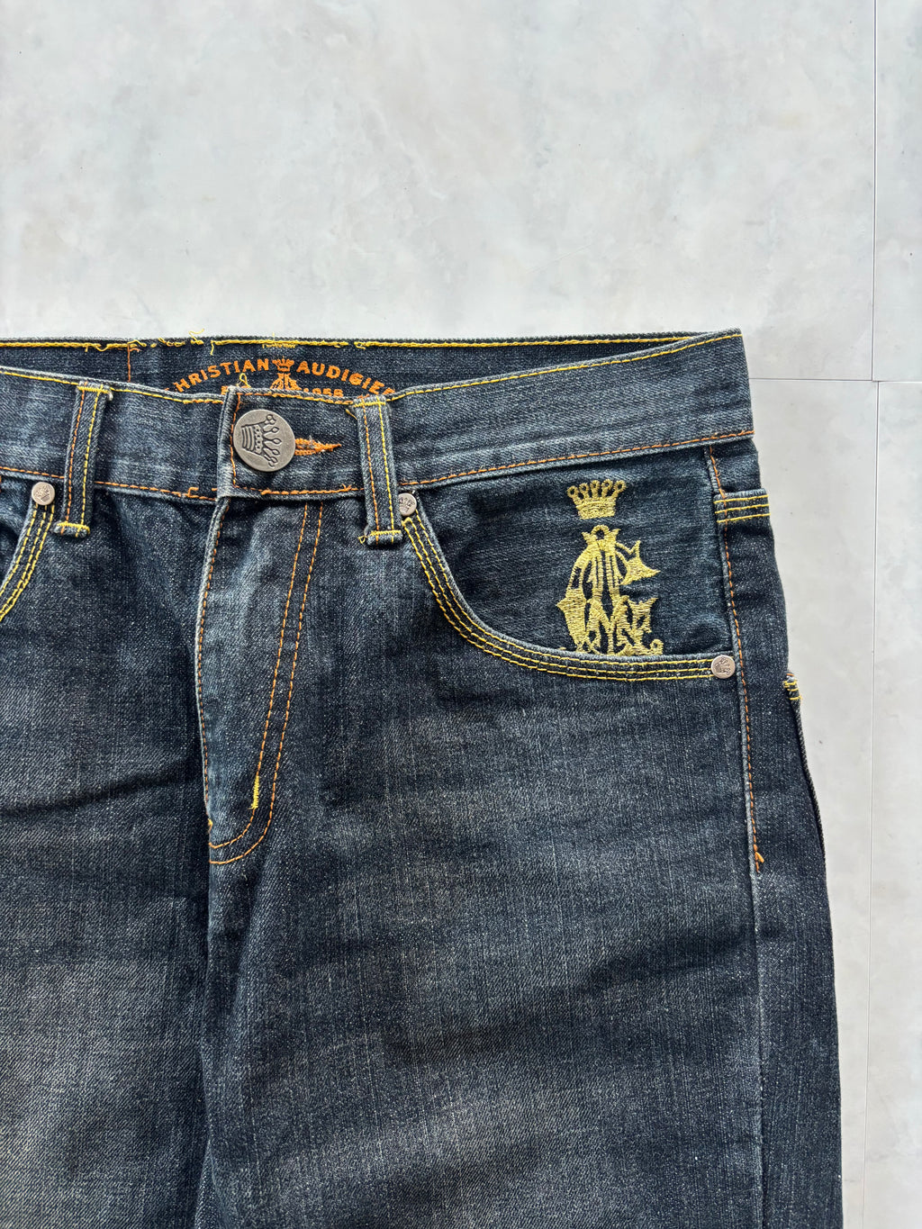 CHRISTIAN AUDIGIER embroidery denim pants