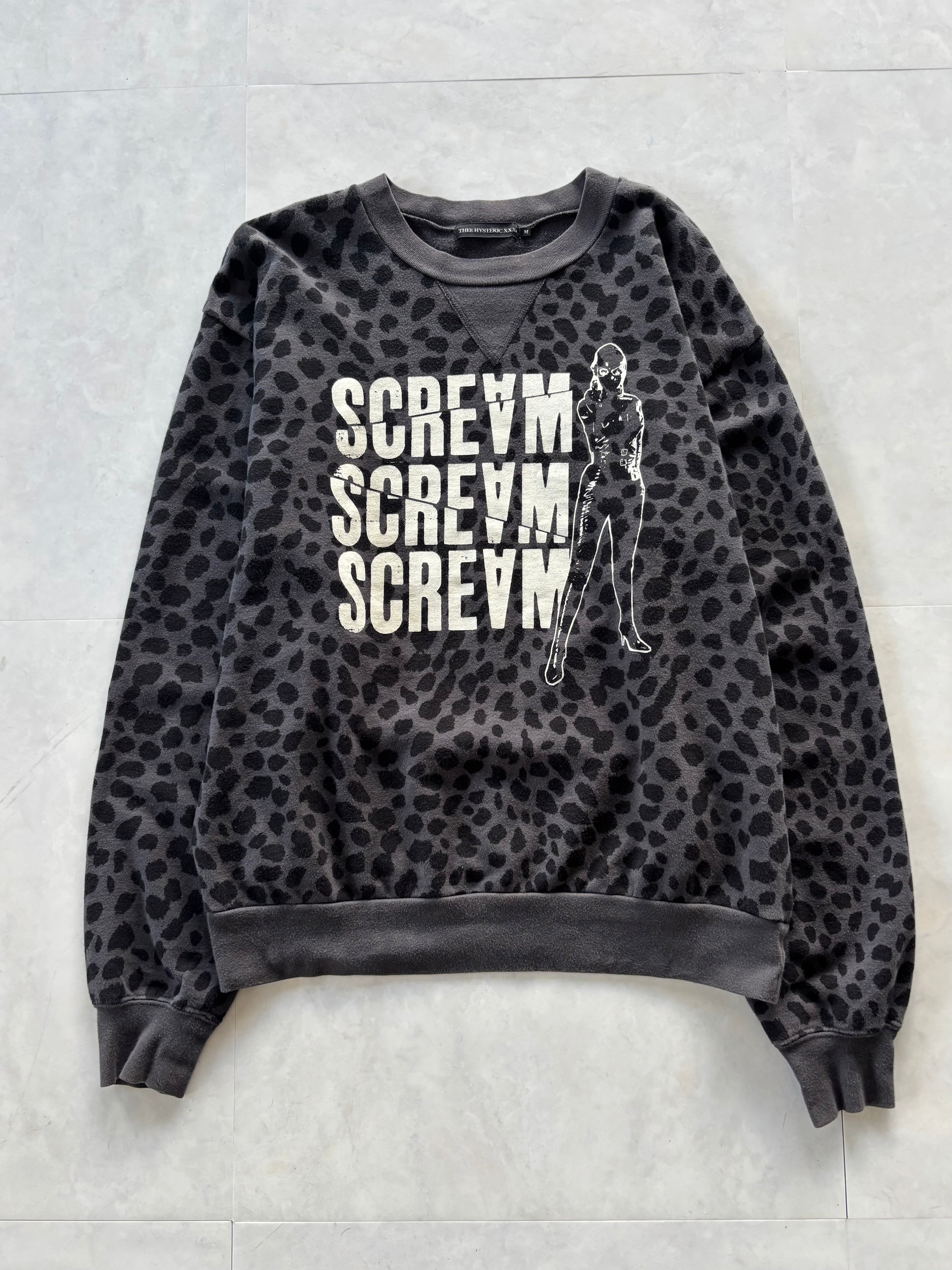 HYSTERIC GLAMOUR scream leopard crewneck