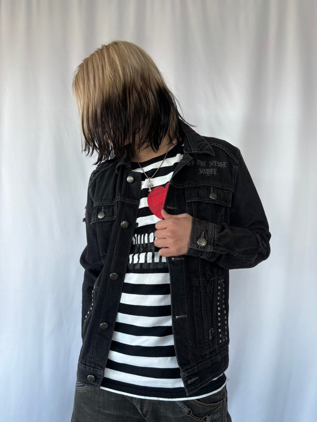 OF THE NEIGE STYLE STYLE DARKSIDE STUDS DENIM JACKET