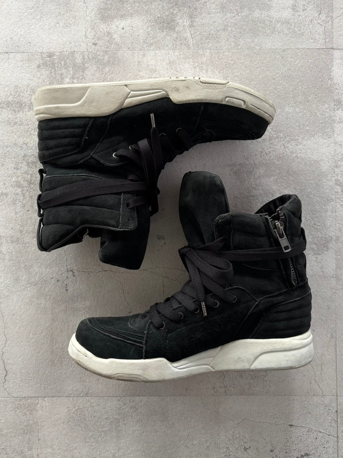 DIET BUTCHER SHADOW ZIP HIGH-CUT SNEAKERS
