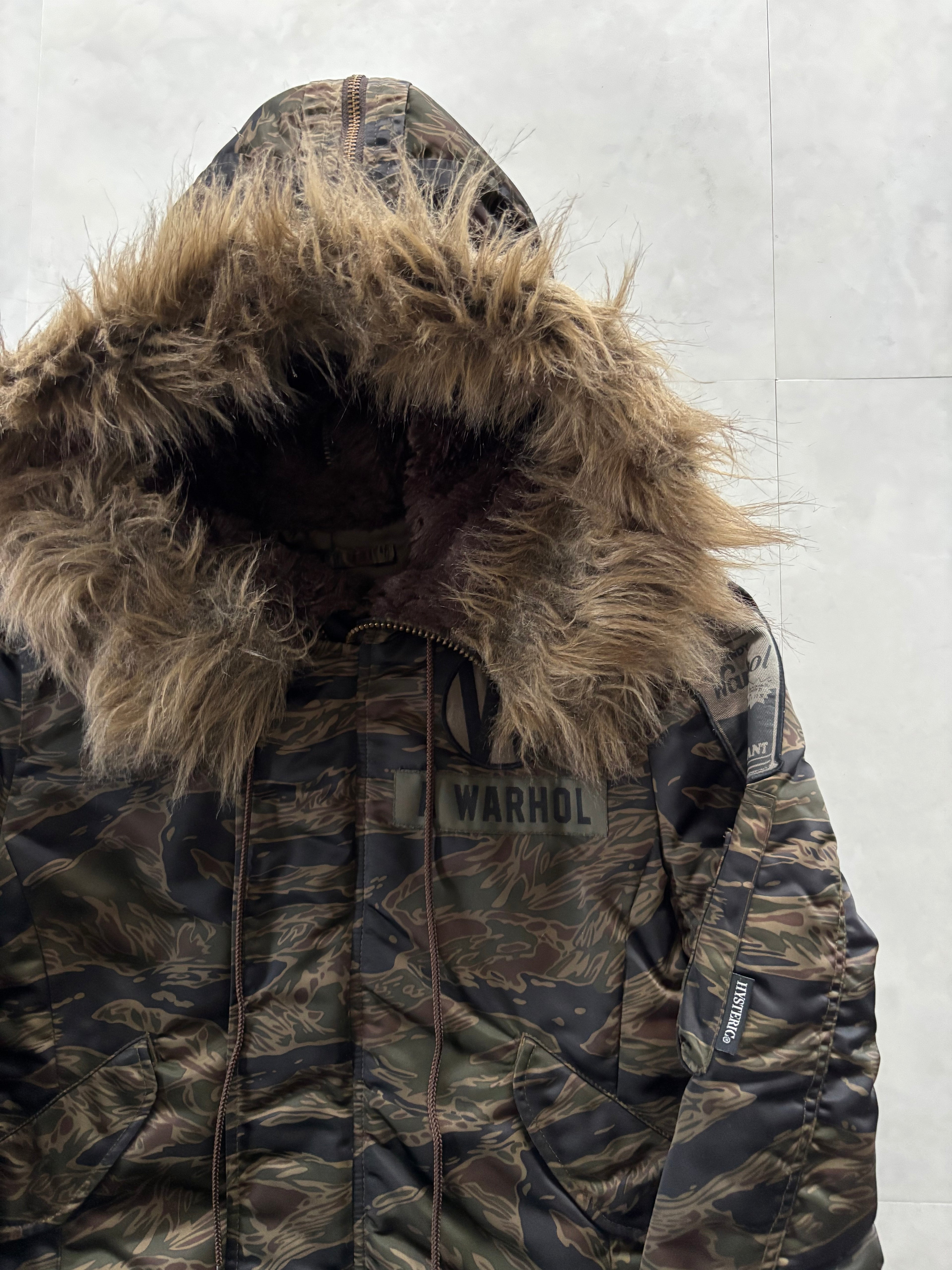 HYSTERIC GLAMOUR Warhol Tiger Stripe Puffer Jacket