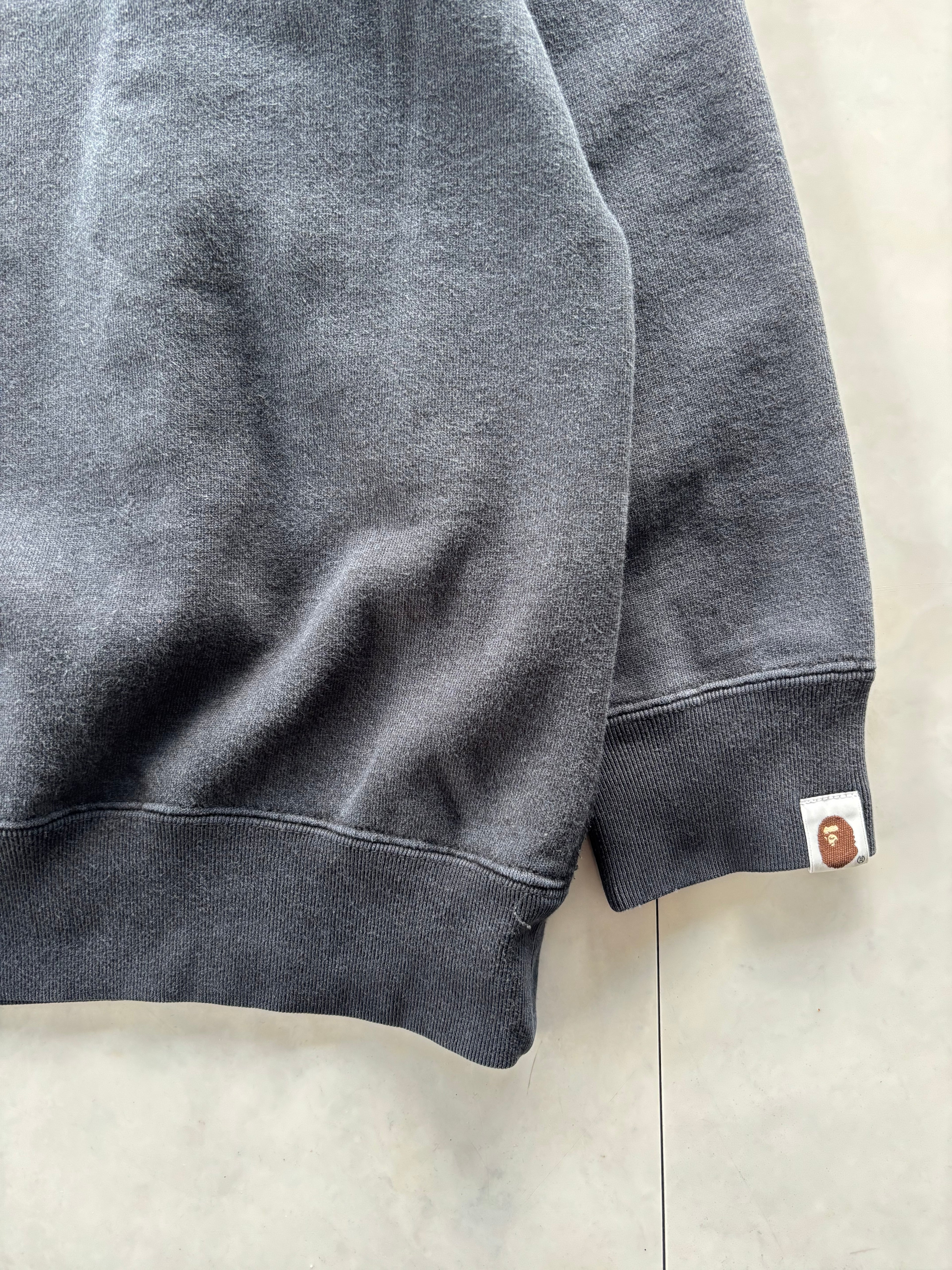 A BATHING APE® Yellow Drip Logo Crewneck