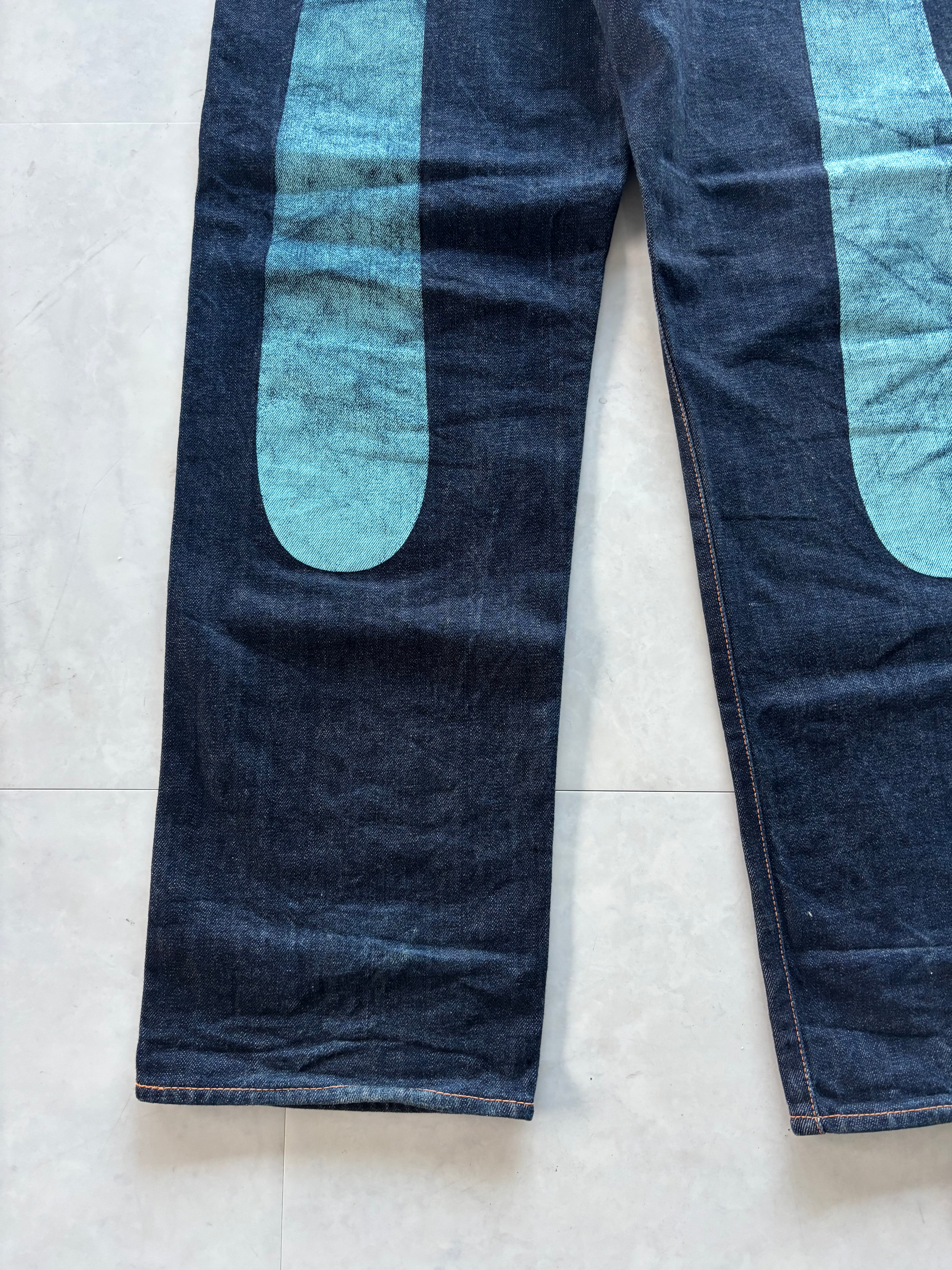 EVISU Big Kamome Painted Straight Jeans