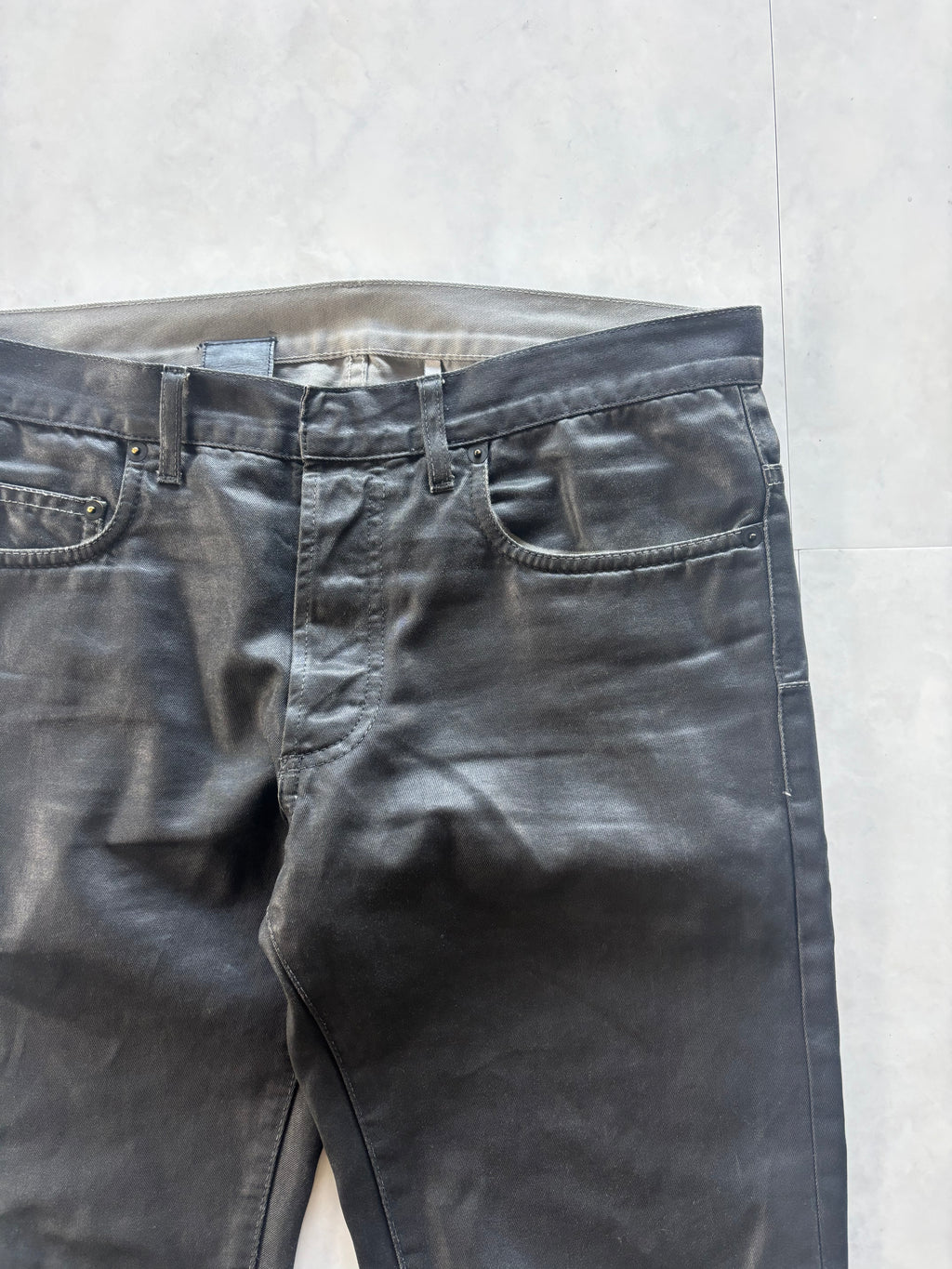 DIOR HOMME Wax Coating Straight Jeans