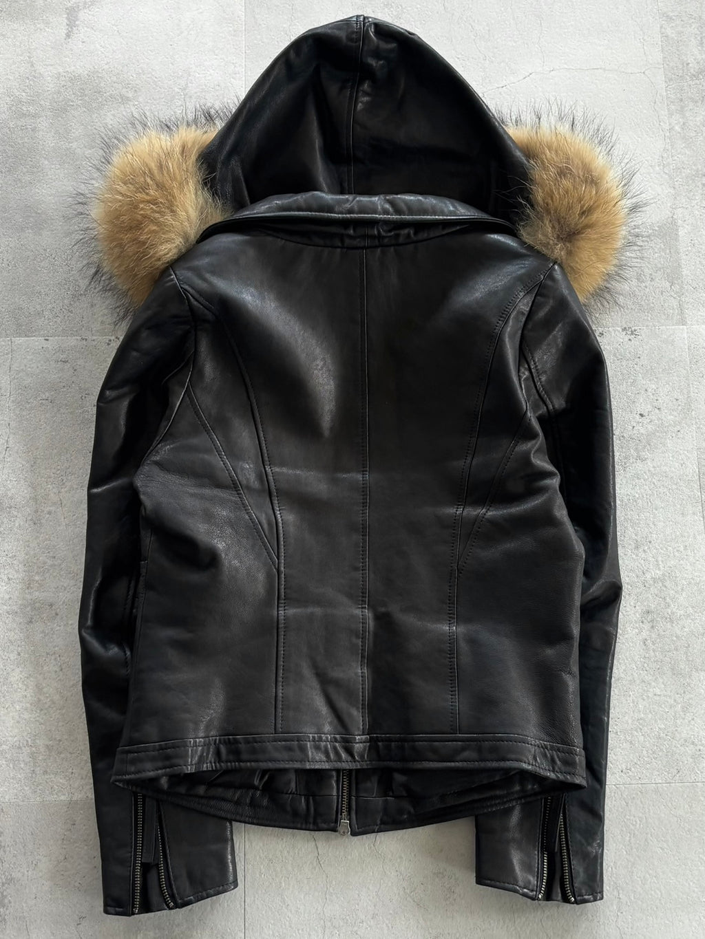 GOA Wild Fur Leather Jacket