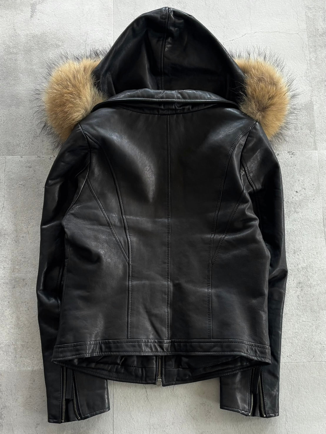 GOA Wild Fur Leather Jacket