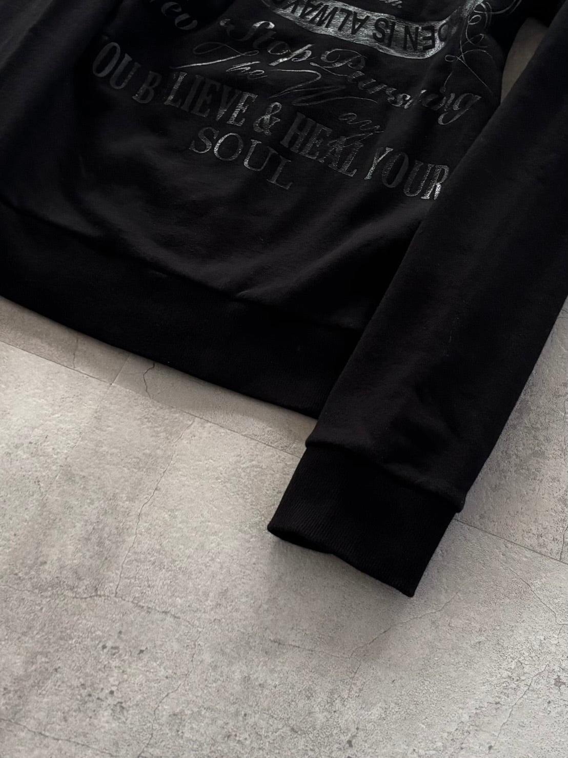 ROEN BLACKOUT SWAROVSKI SKULL ZIP HOODIE