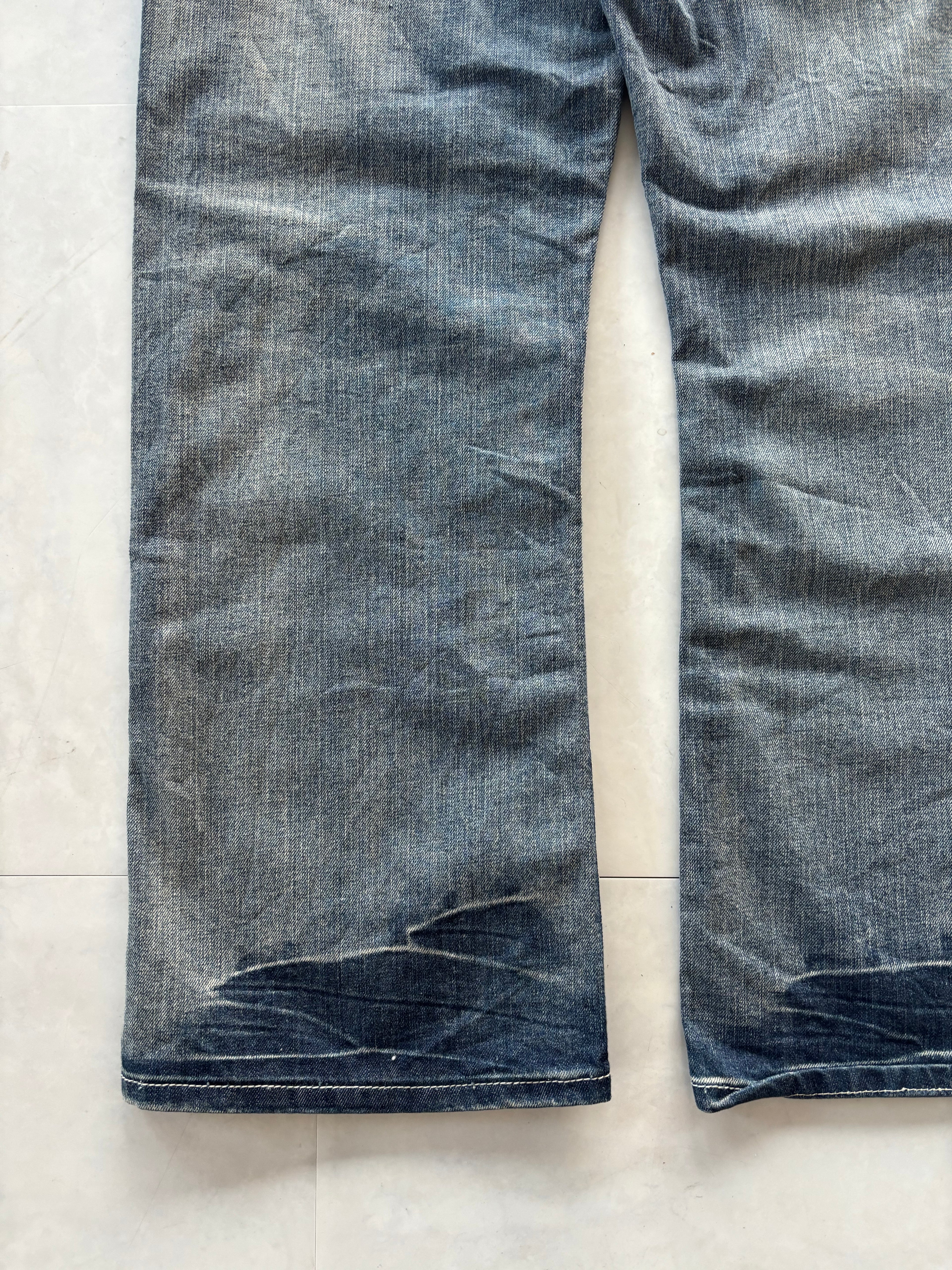 unknown cross buggy denim pants