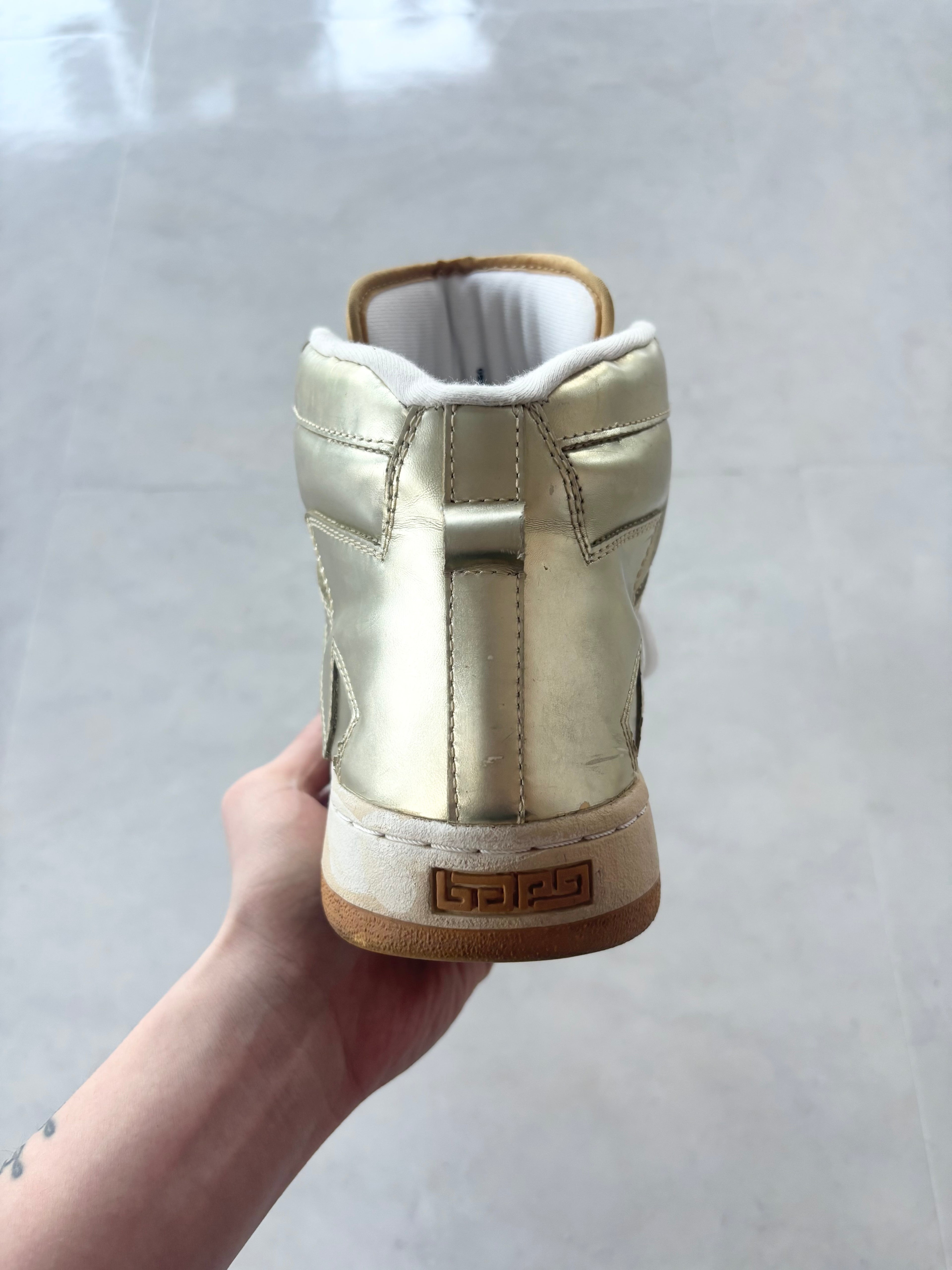 A Bathing Ape® Bapesta Metallic Gold High Top