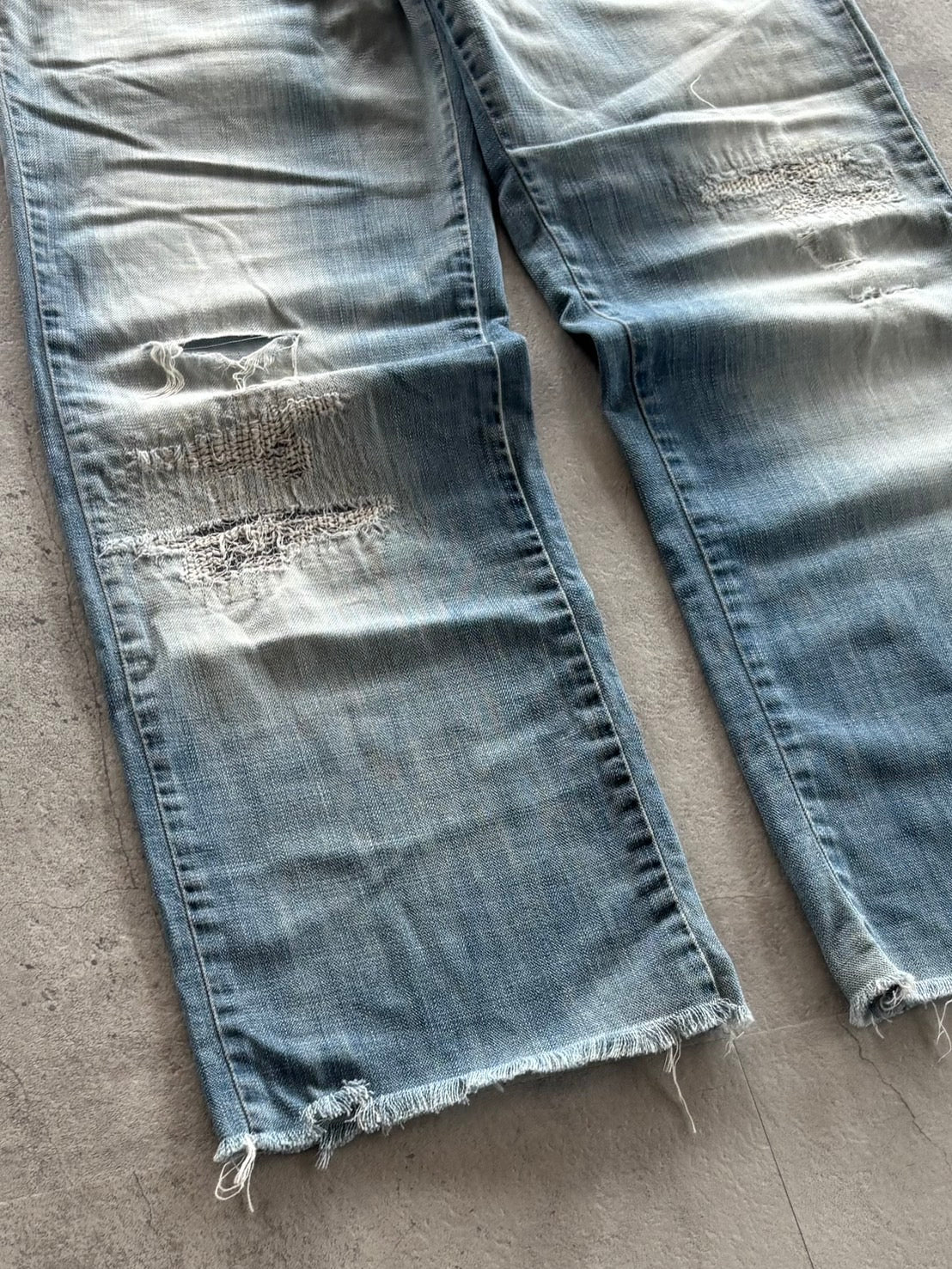 Dolce & Gabbana Double Waist Crash Denim