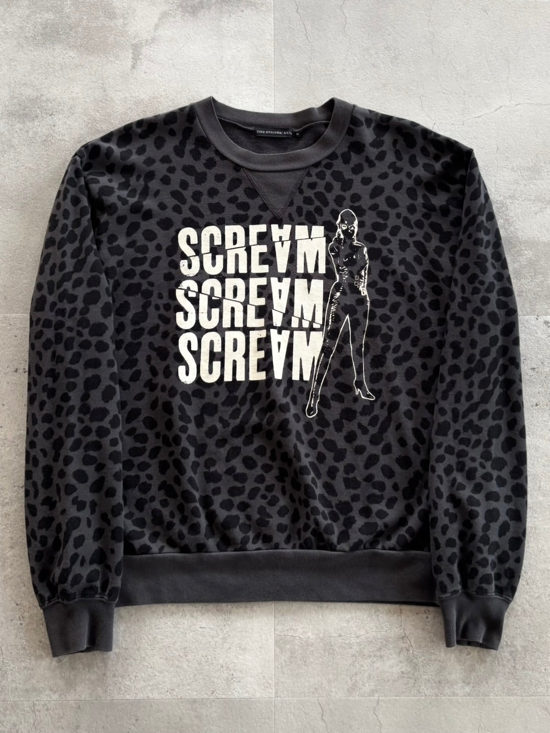 HYSTERIC GLAMOUR scream leopard crewneck