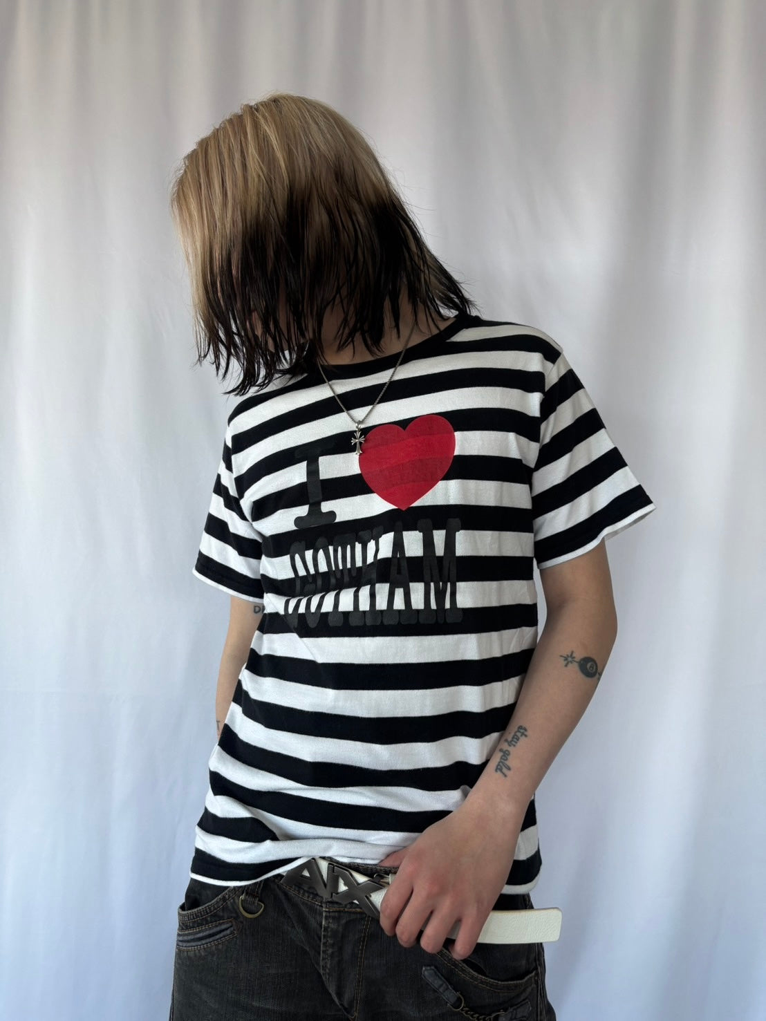 NUMBER (N)INE I LOVE GOTHAM BORDER TEE