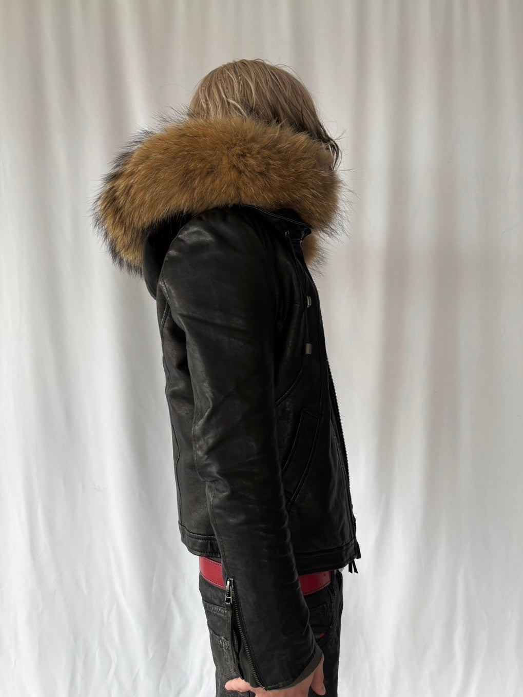GOA Wild Fur Leather Jacket