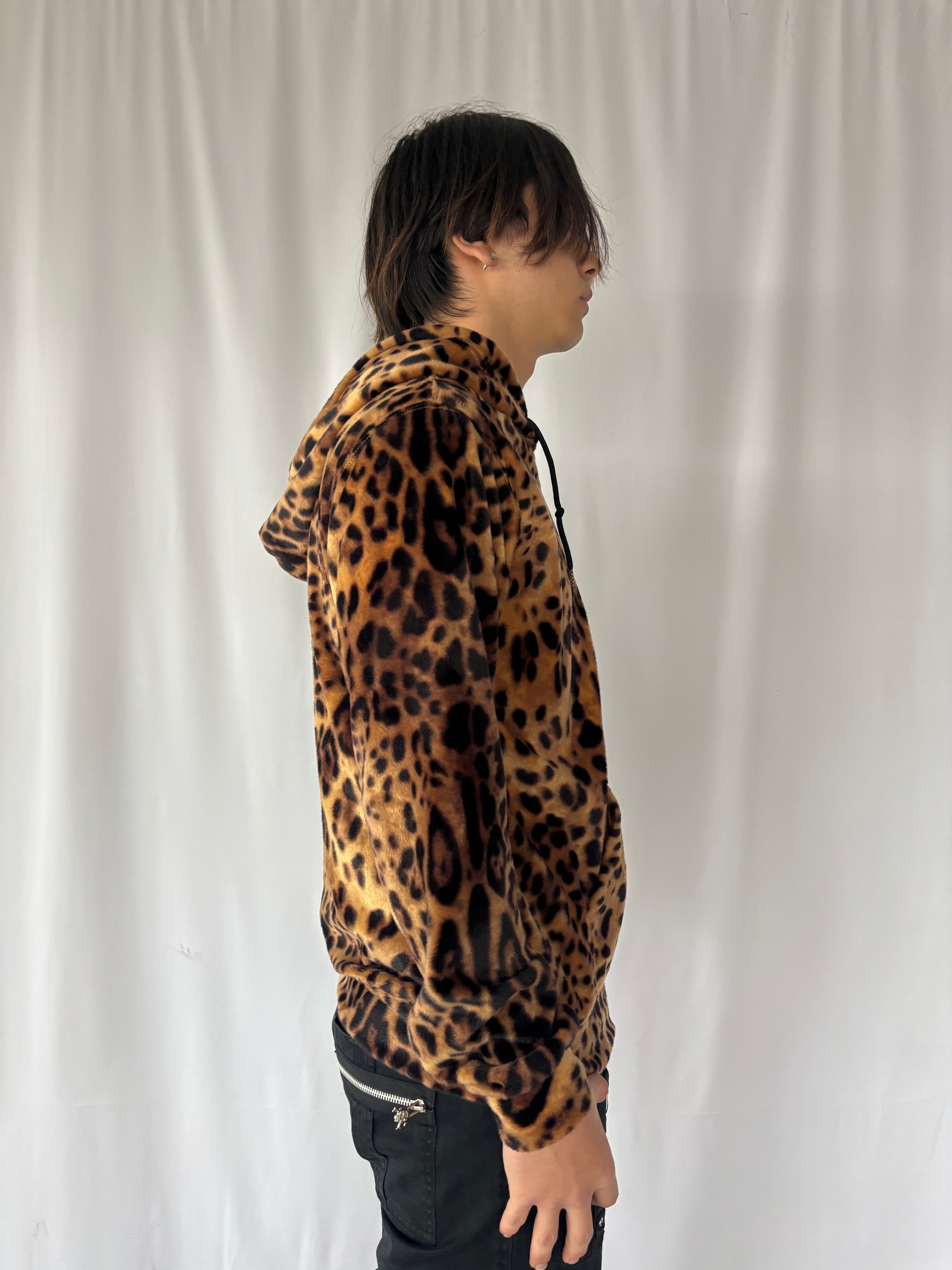 JOYRICH Leopard Fleece Zip Hoodie