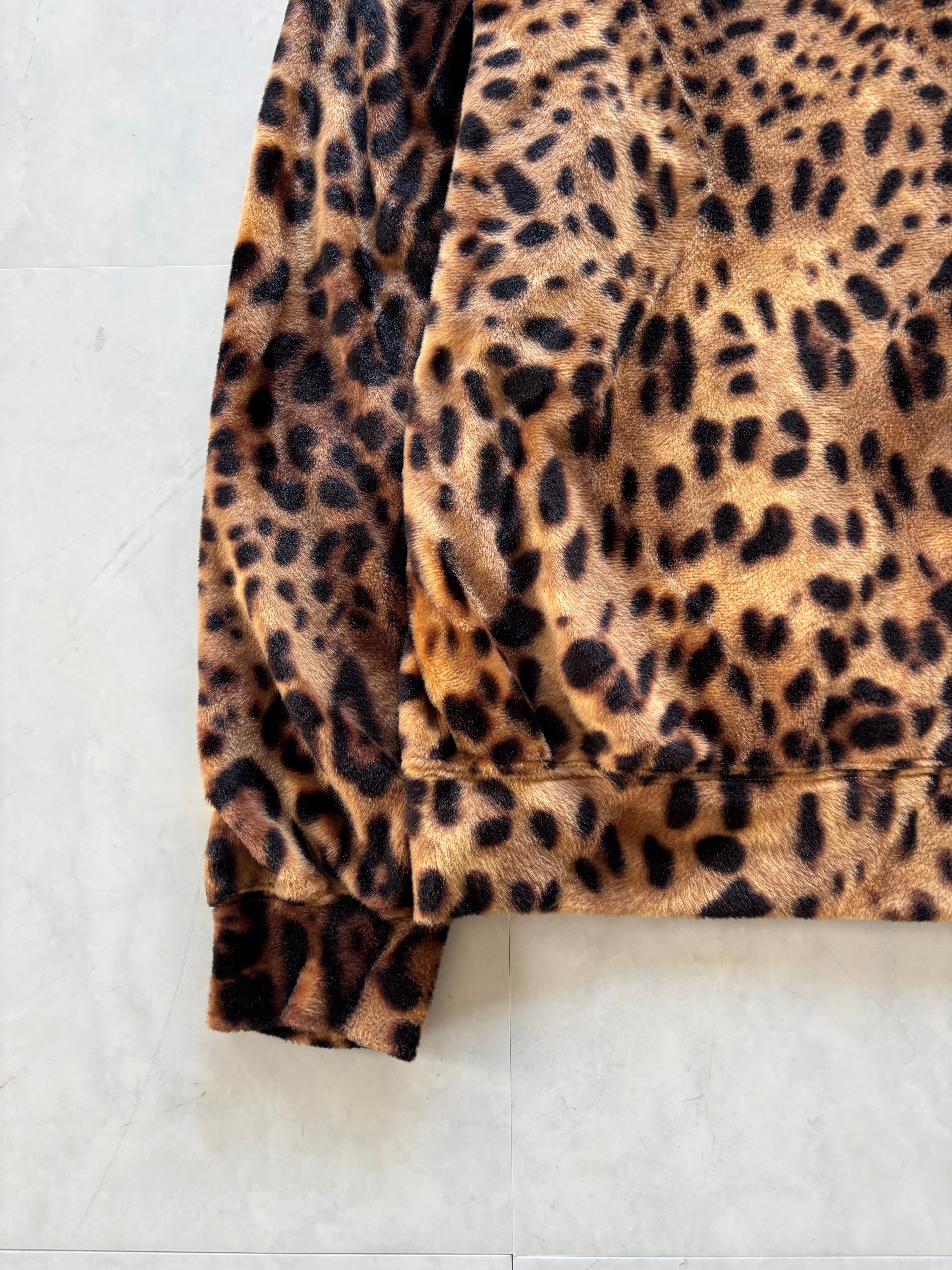 JOYRICH Leopard Fleece Zip Hoodie
