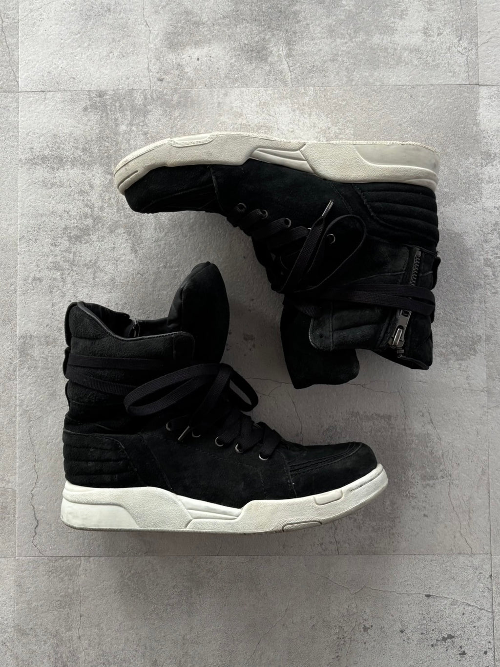 DIET BUTCHER SHADOW ZIP HIGH-CUT SNEAKERS