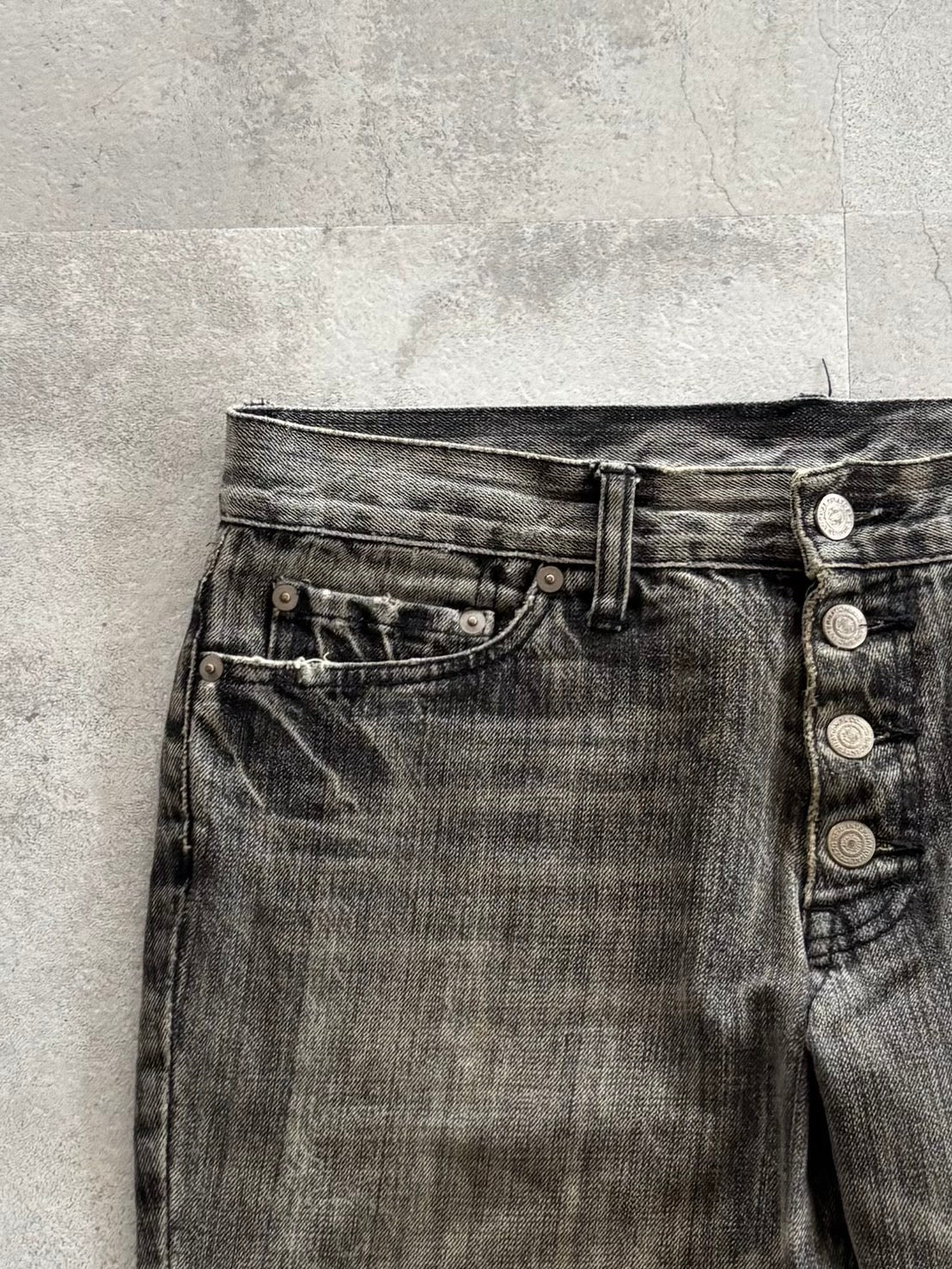 TORNADO MART Embroidery Flare Jeans