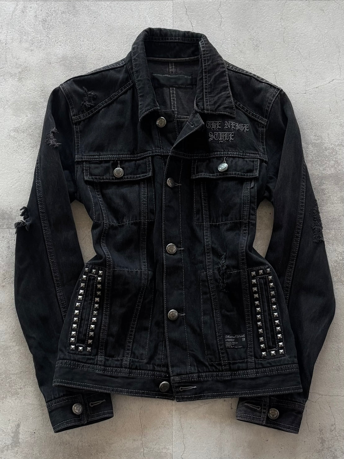 OF THE NEIGE STYLE STYLE DARKSIDE STUDS DENIM JACKET