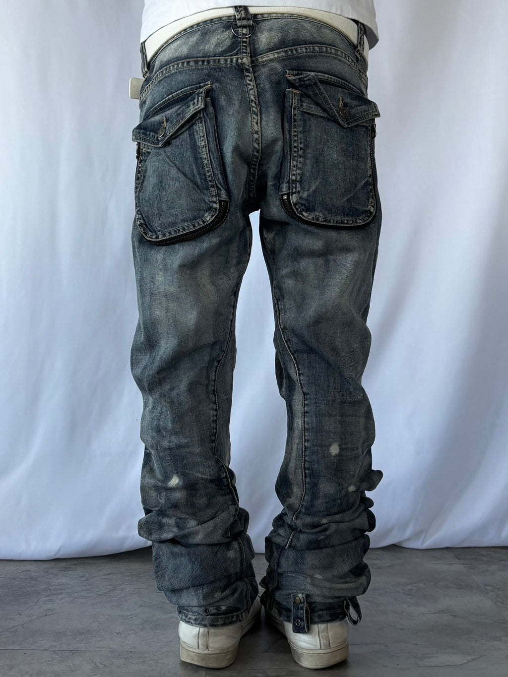 PPFM CHAOS CURVE DISTRESSED DENIM