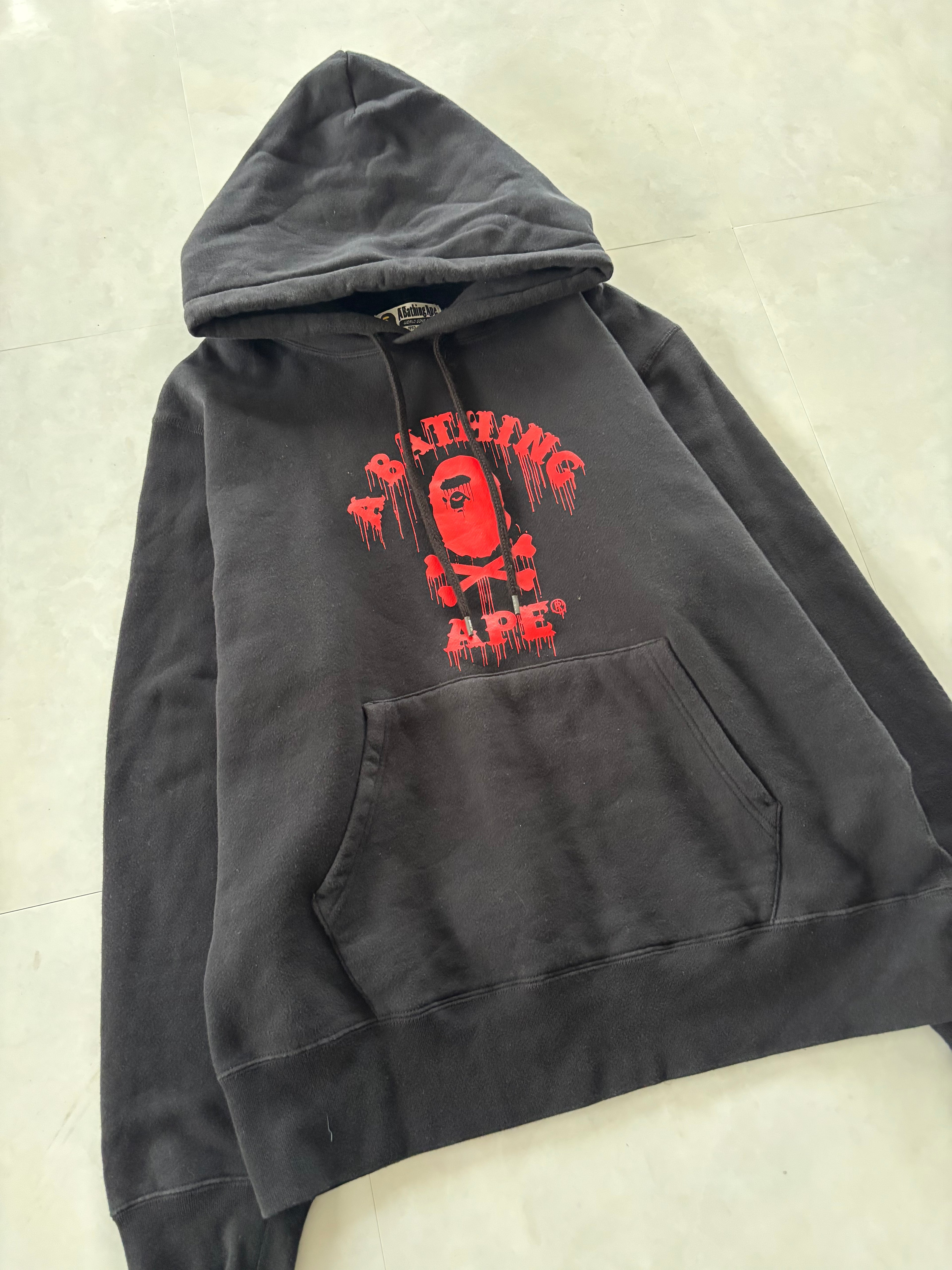 A BATHING APE® Bloody Skull Logo Hoodie