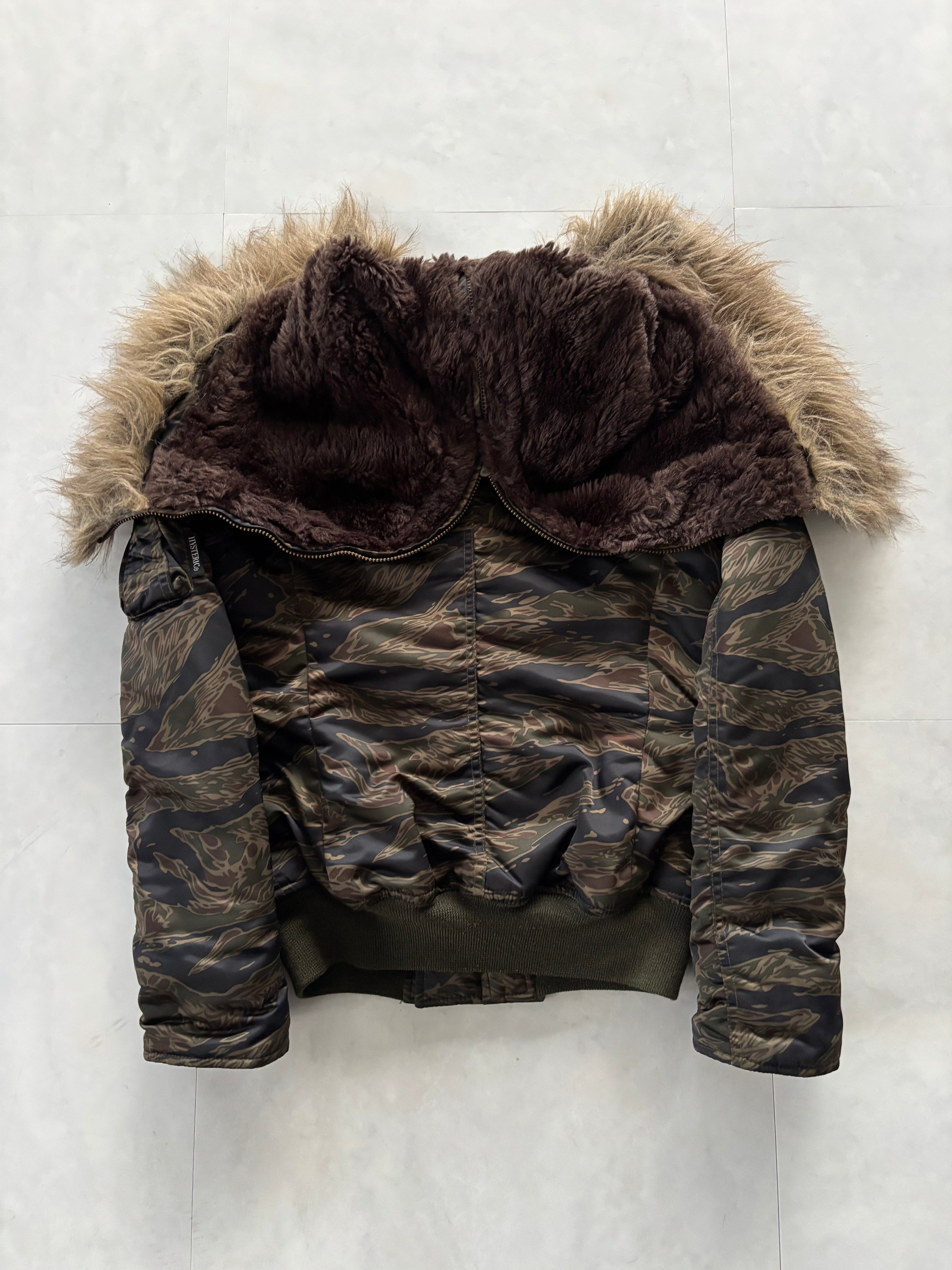 HYSTERIC GLAMOUR Warhol Tiger Stripe Puffer Jacket