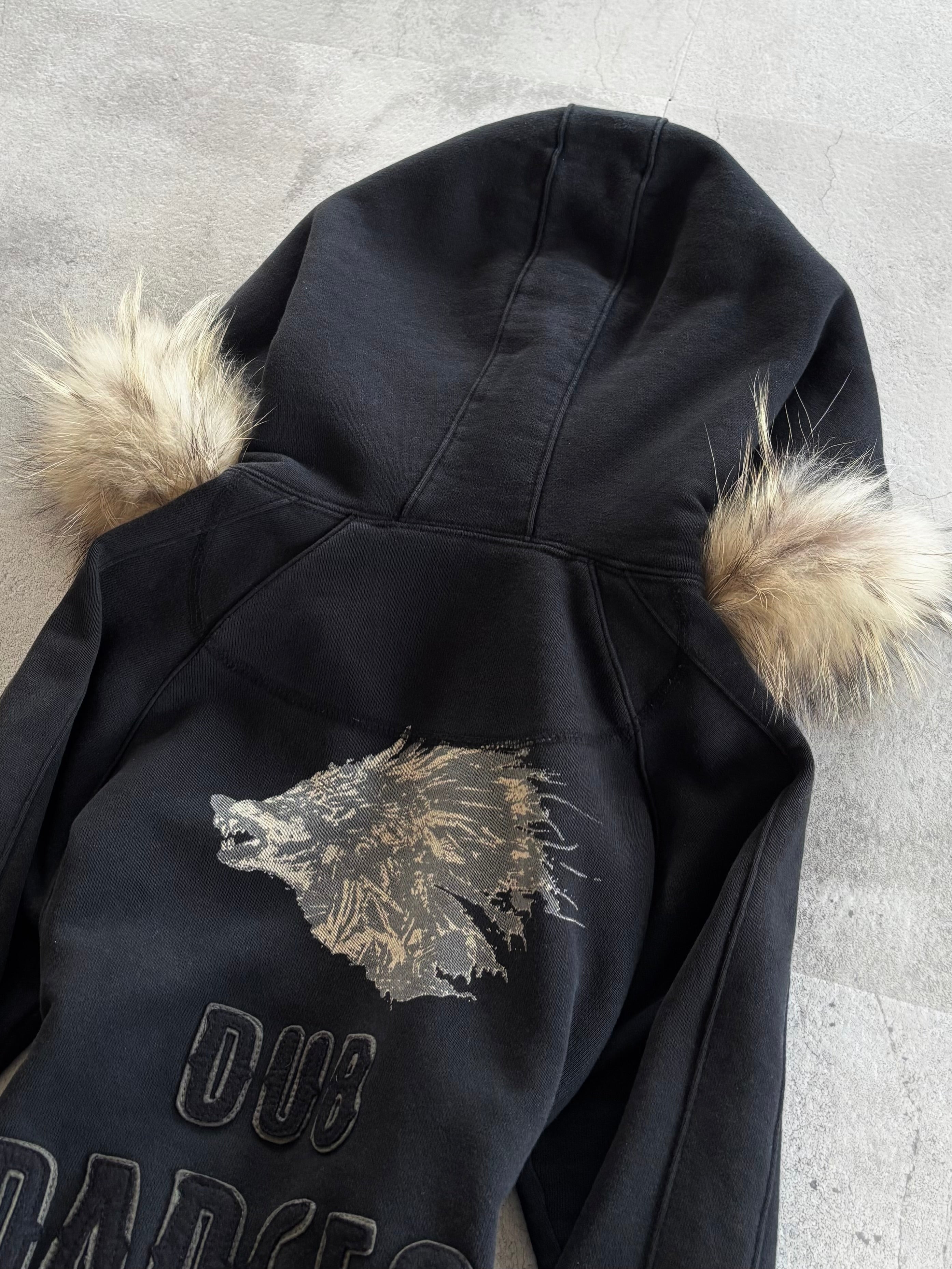 LGB Fur Hood Wolf Zip Hoodie