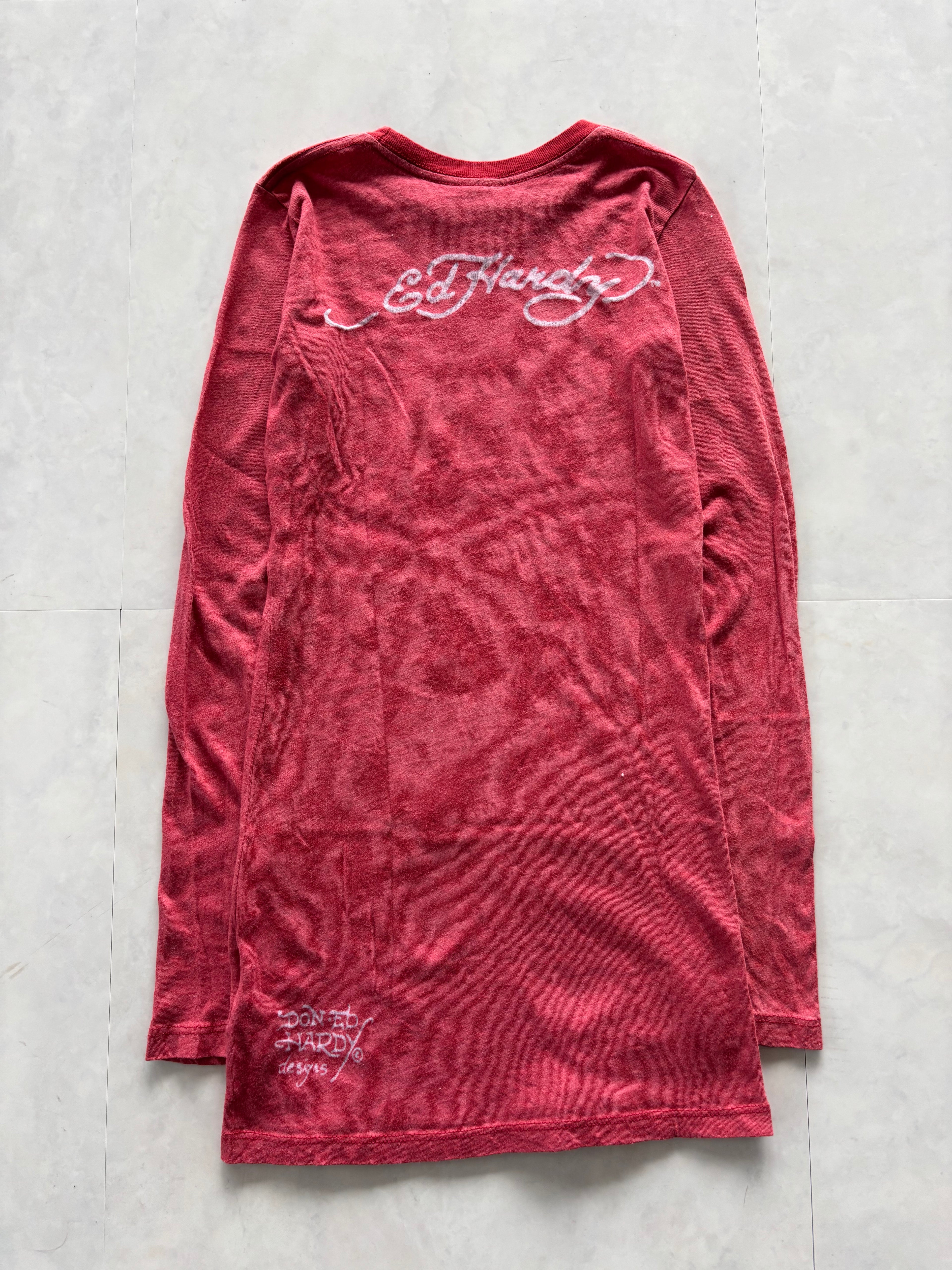 ED HARDY Silver Tiger Tattoo Long Sleeve