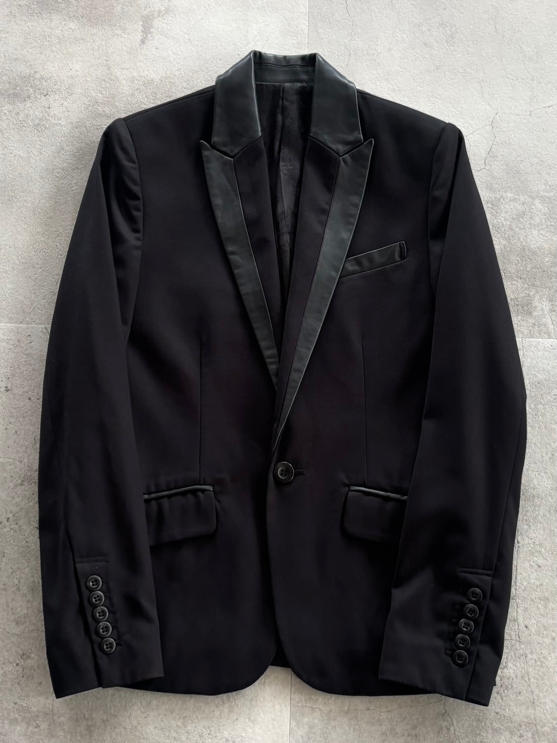 FUGA Satin Lapel Tailored Jacket