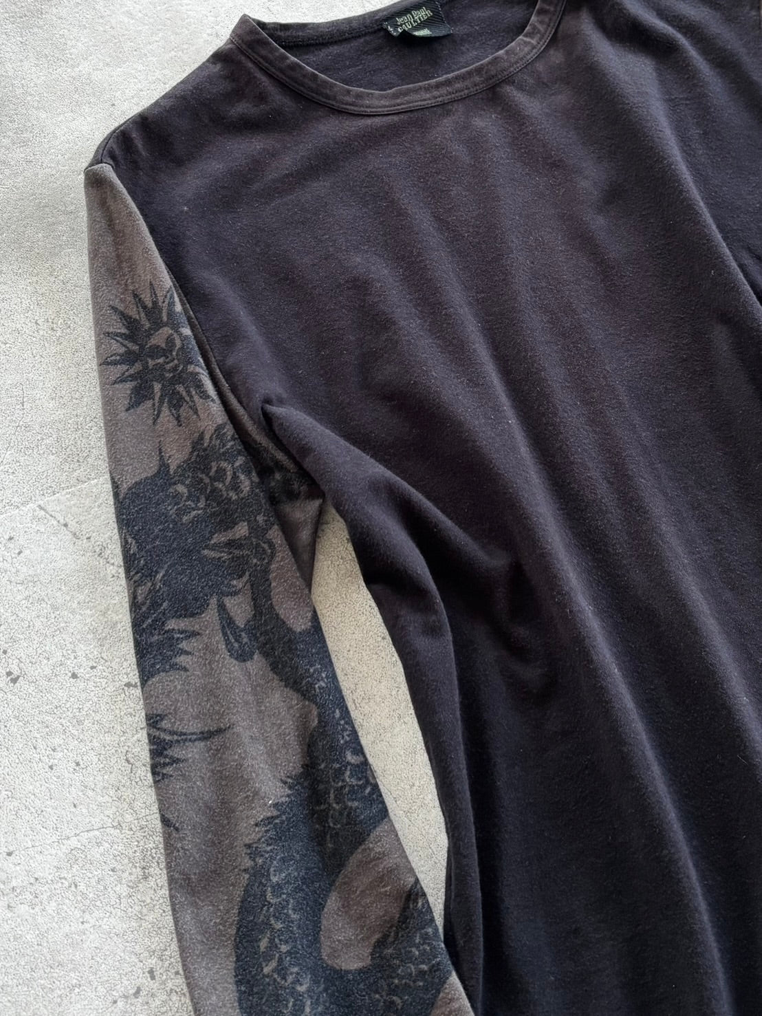 Jean Paul Gaultier Dragon Sheer Sleeve Long Sleeve