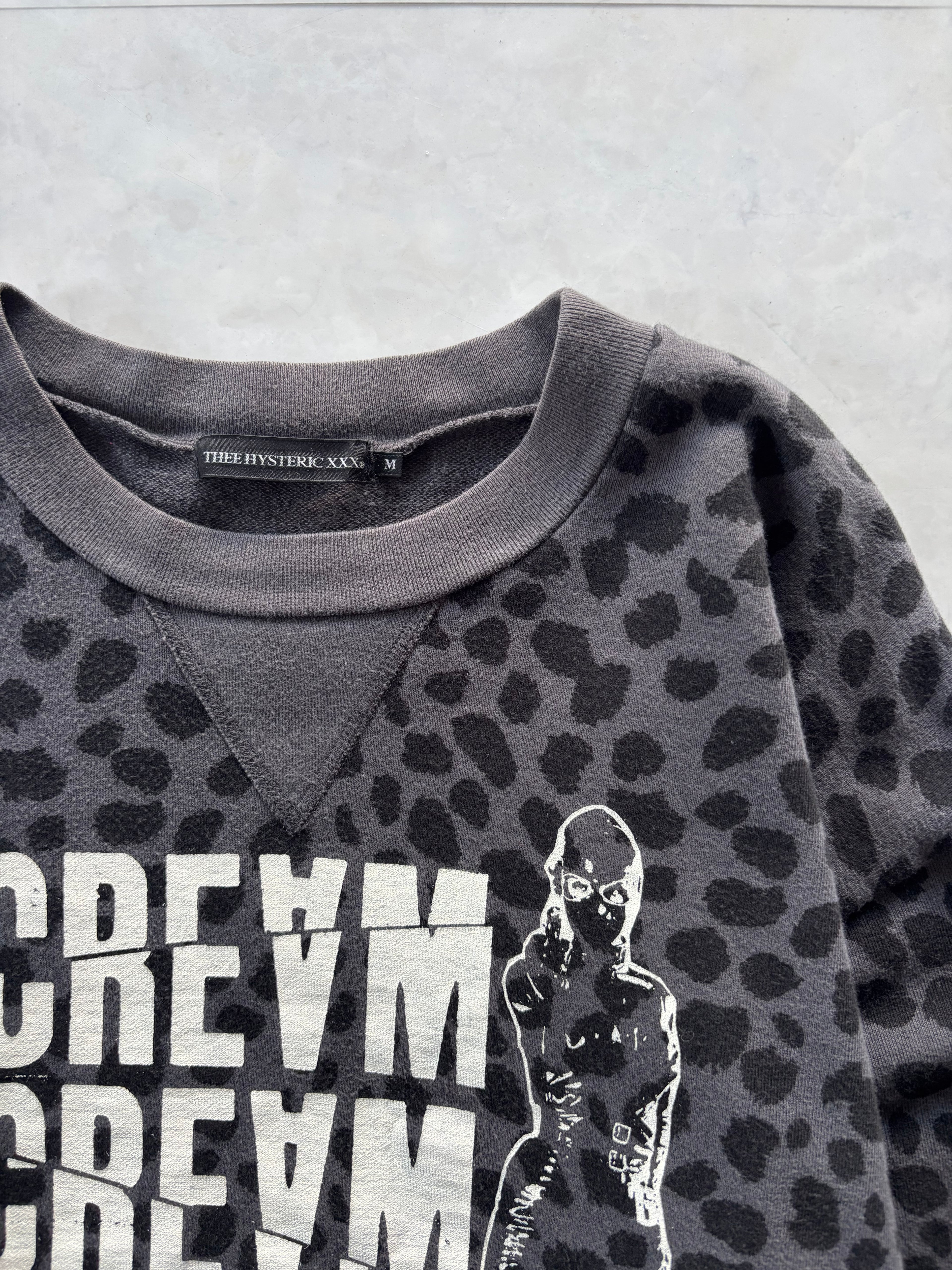 HYSTERIC GLAMOUR scream leopard crewneck