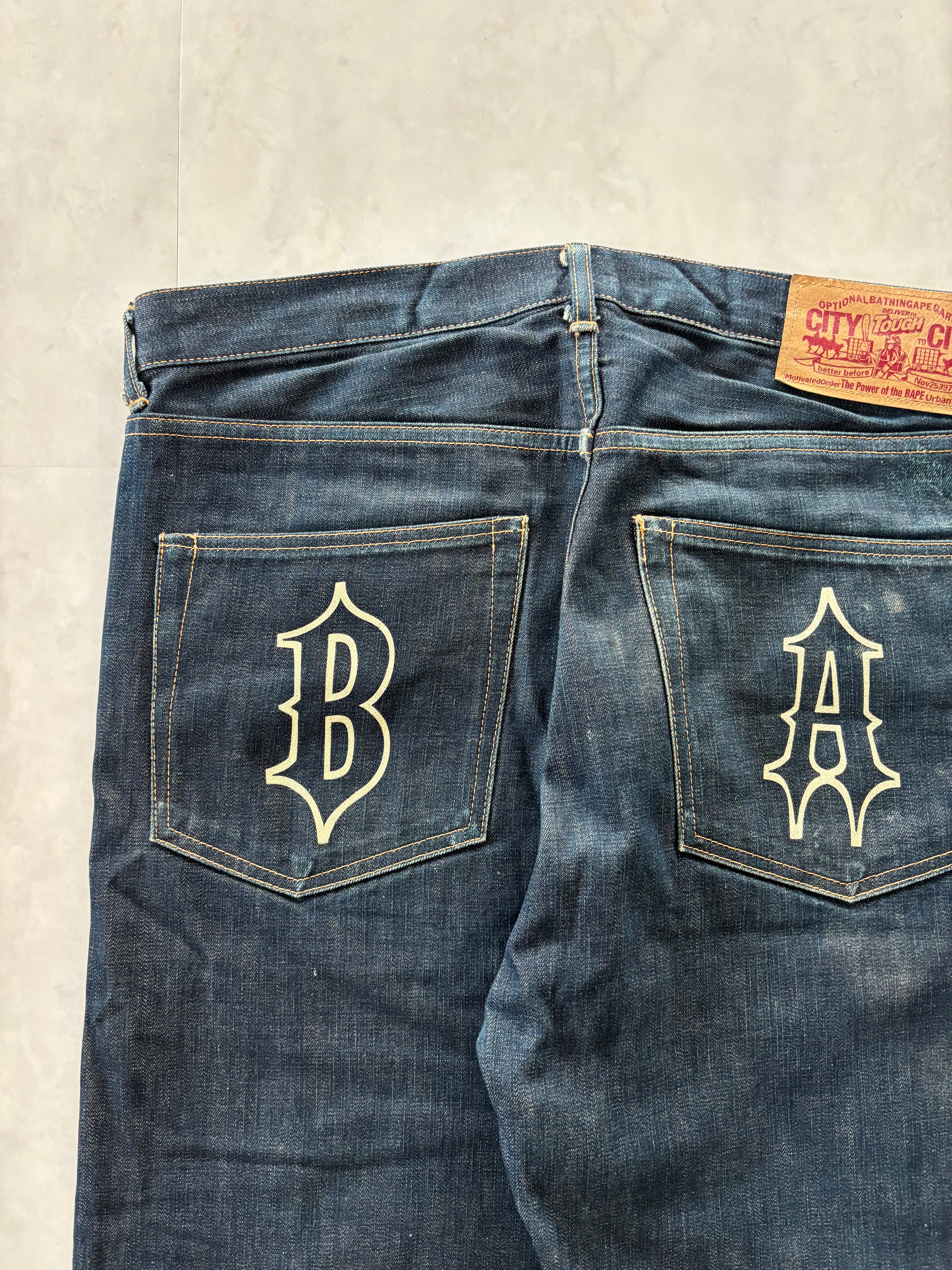 A BATHING APE® Back Logo Denim Pants