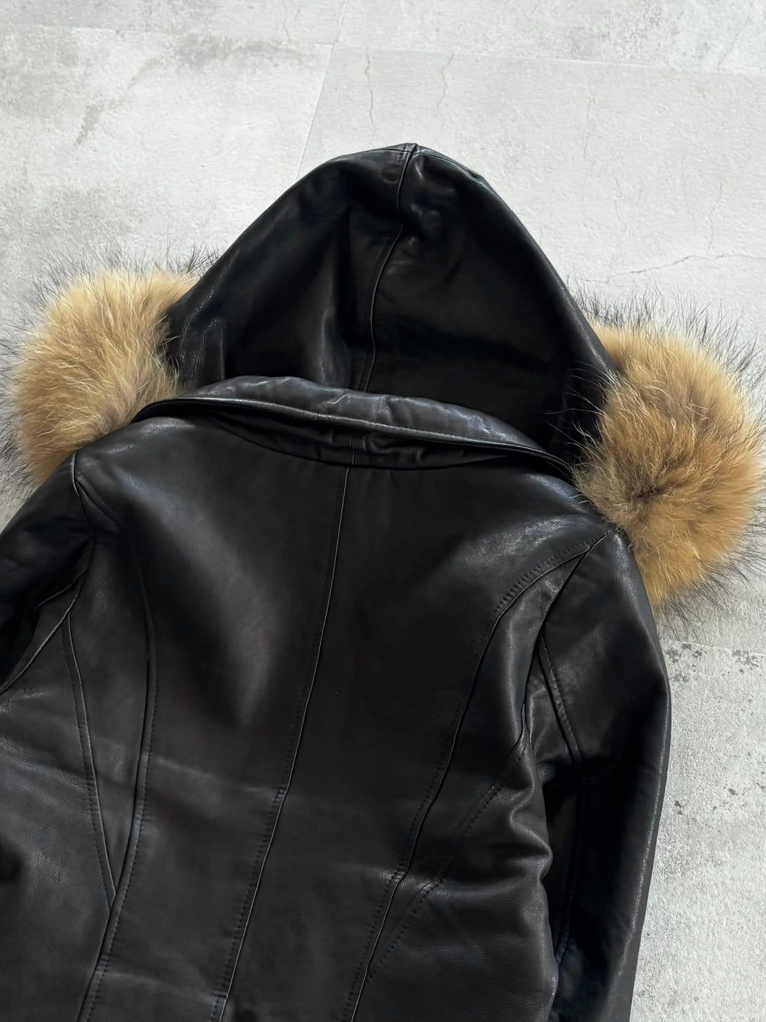 GOA Wild Fur Leather Jacket