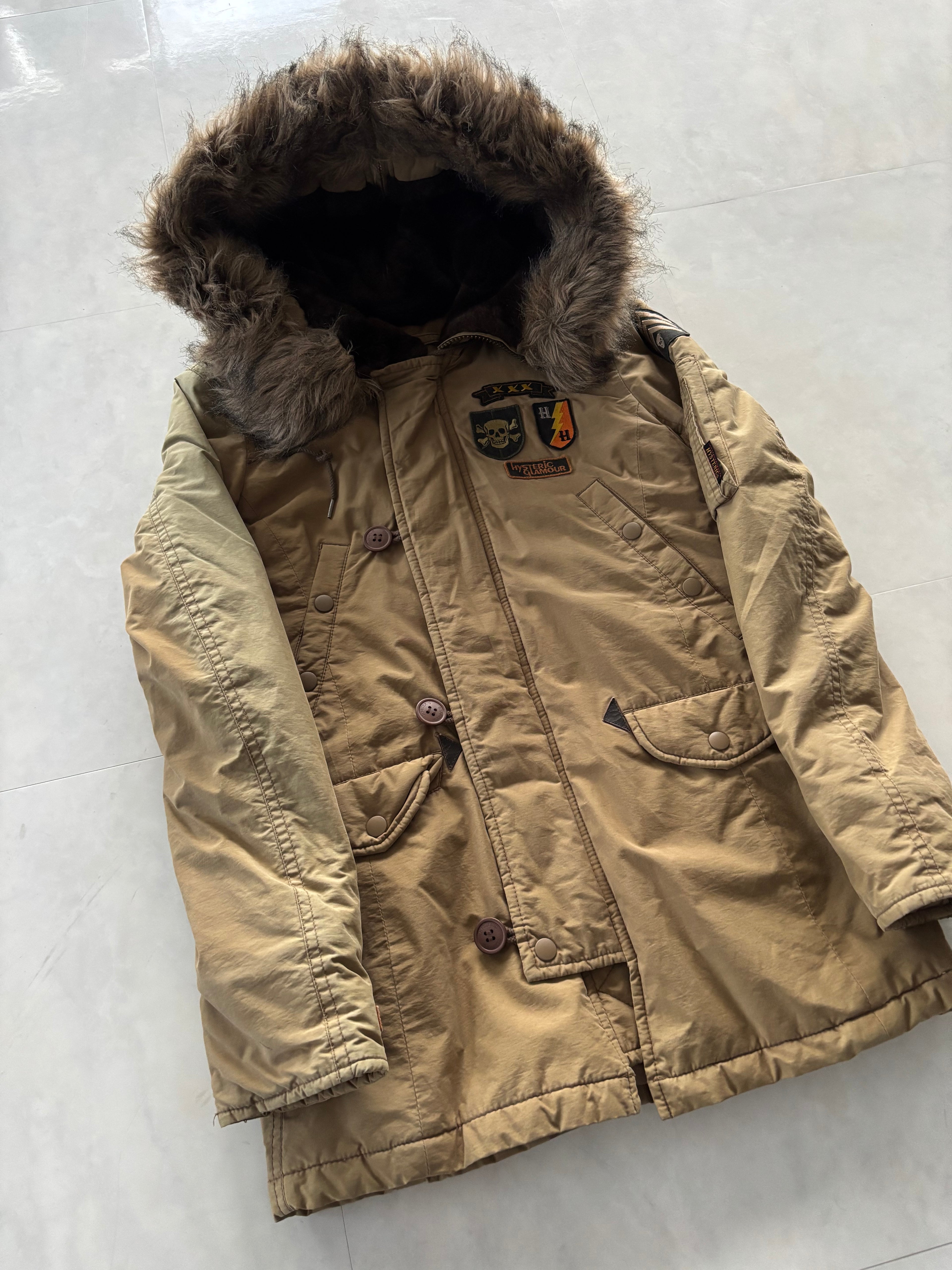 HYSTERIC GLAMOUR Skull Badge Military Mods Coat