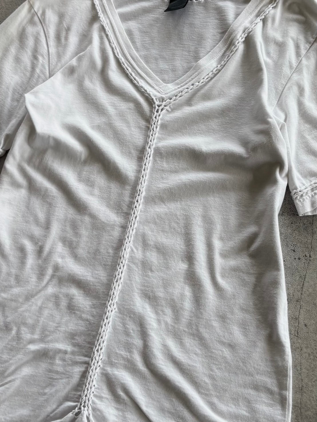 NUMBER (N)INE Knit Stitch V-Neck Tee