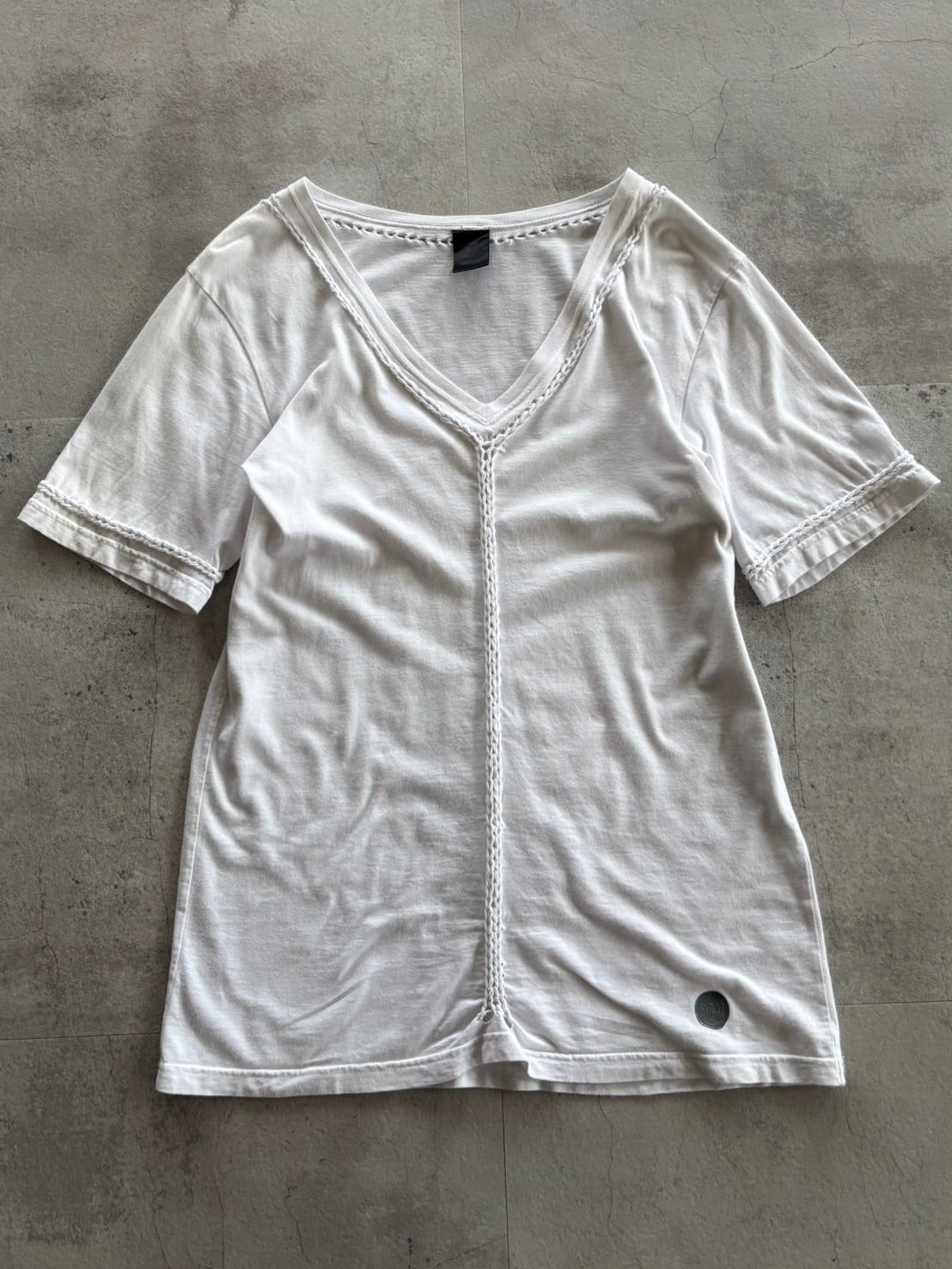 NUMBER (N)INE Knit Stitch V-Neck Tee