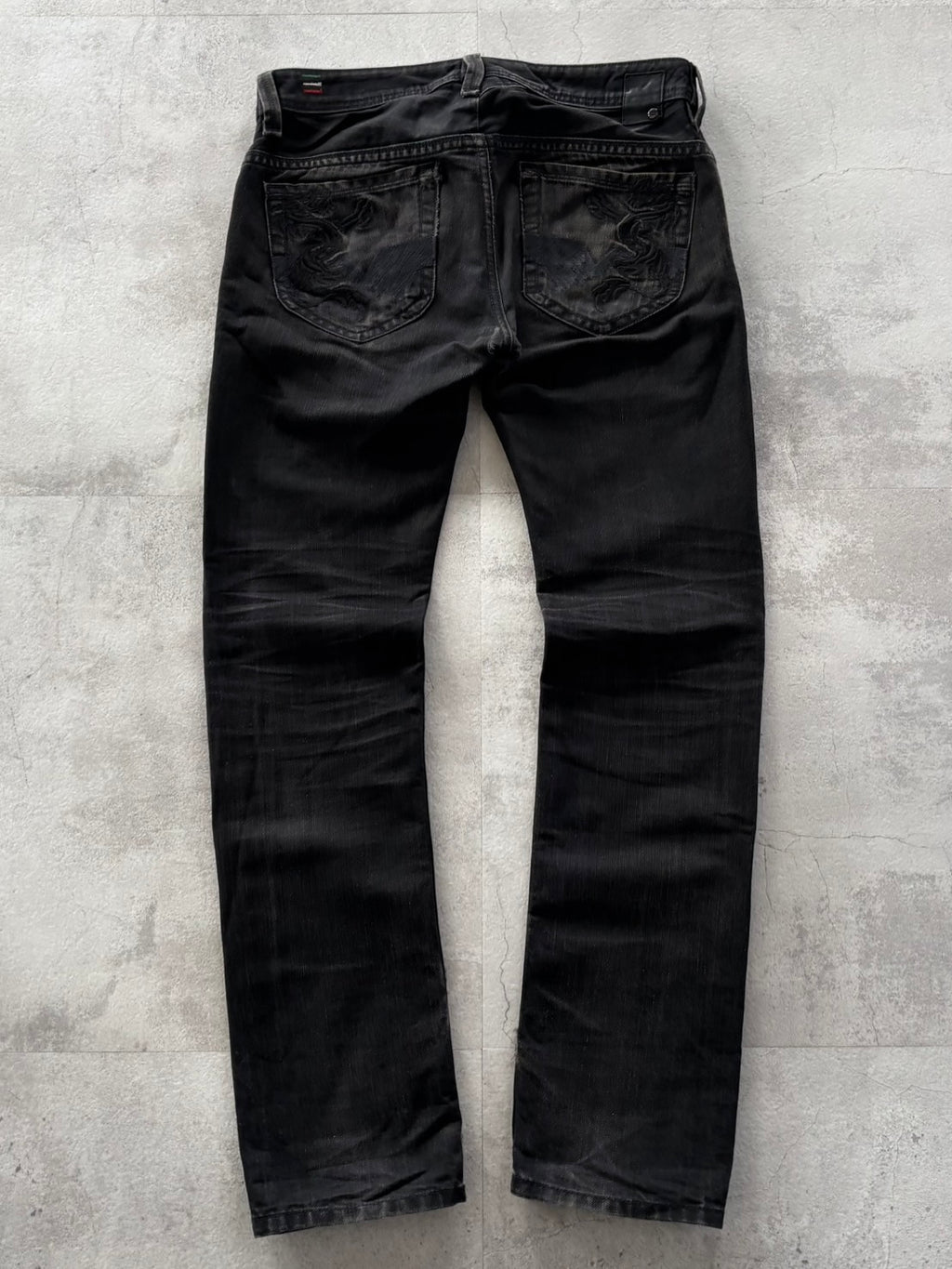 DIESEL BLACK TRIBAL FADED DENIM