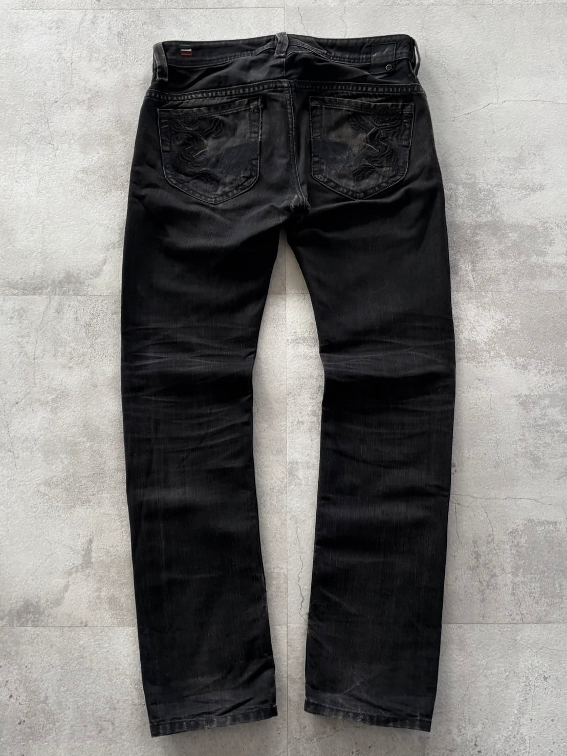 DIESEL BLACK TRIBAL FADED DENIM