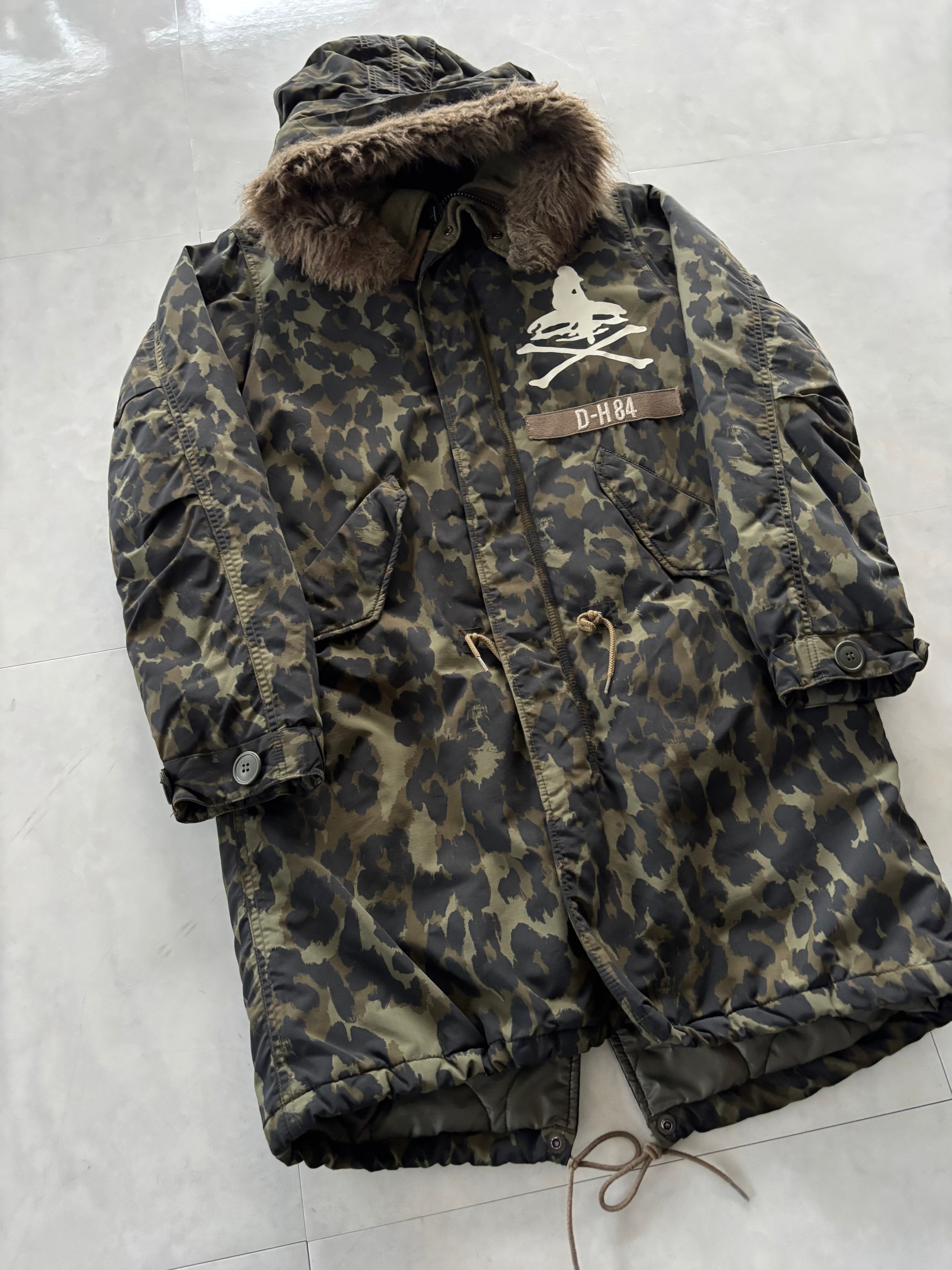HYSTERIC GLAMOUR Leopard Girl Military Mods Coat