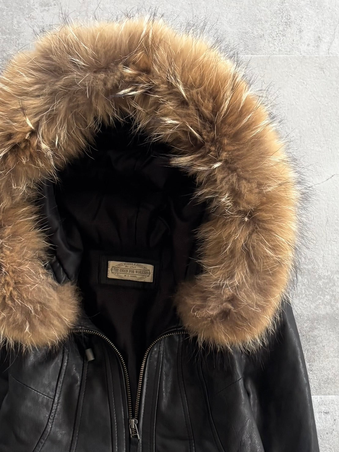 GOA Wild Fur Leather Jacket