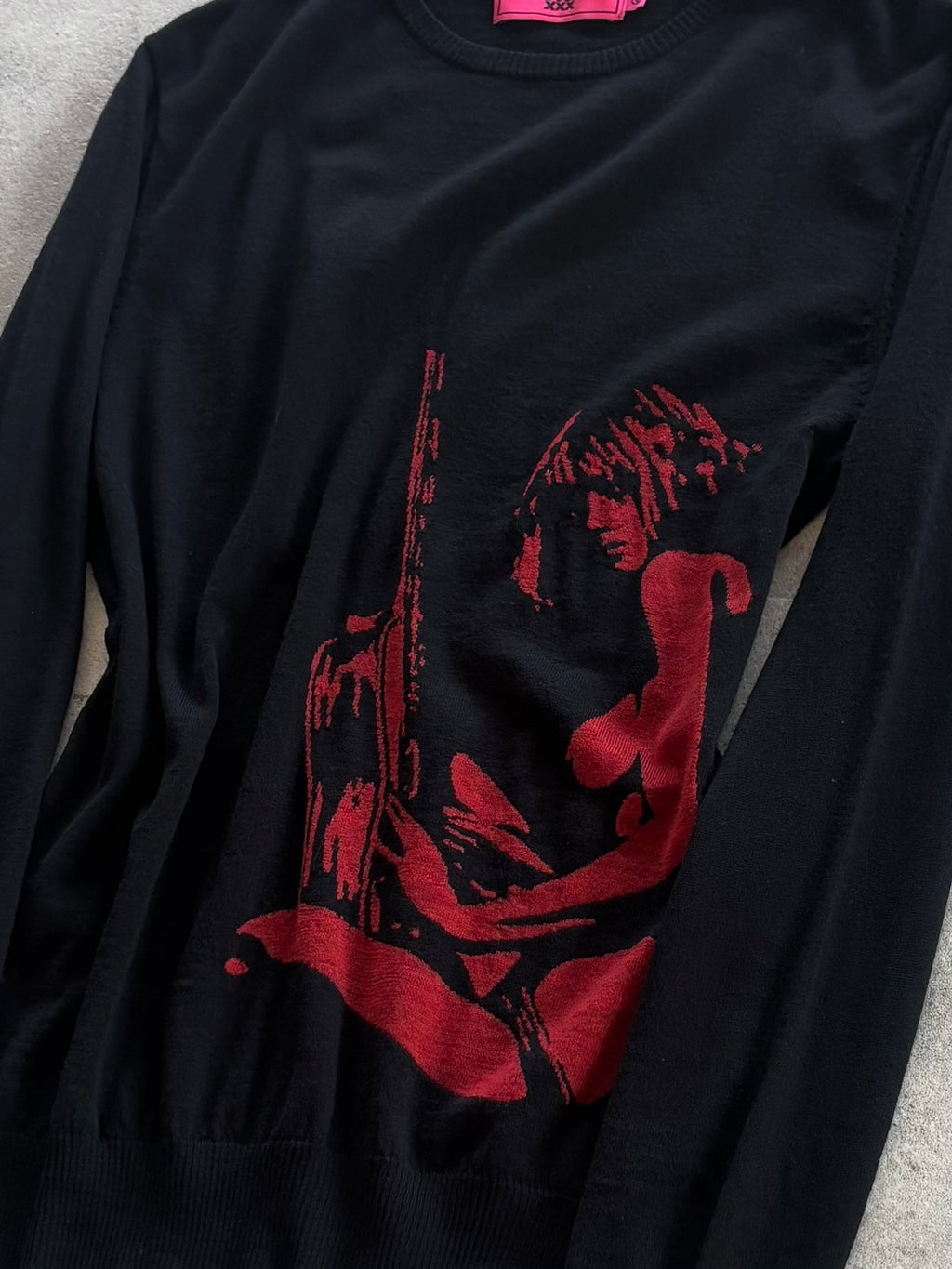 HYSTERIC GLAMOUR Red Girl Graphic Knit
