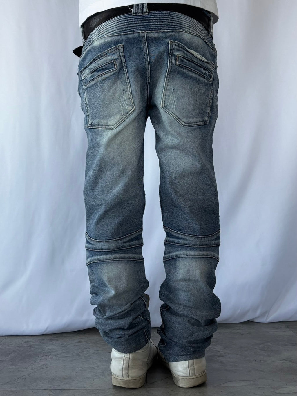 IN THE ATTIC RAVEN BIKER DESTROYED DENIM