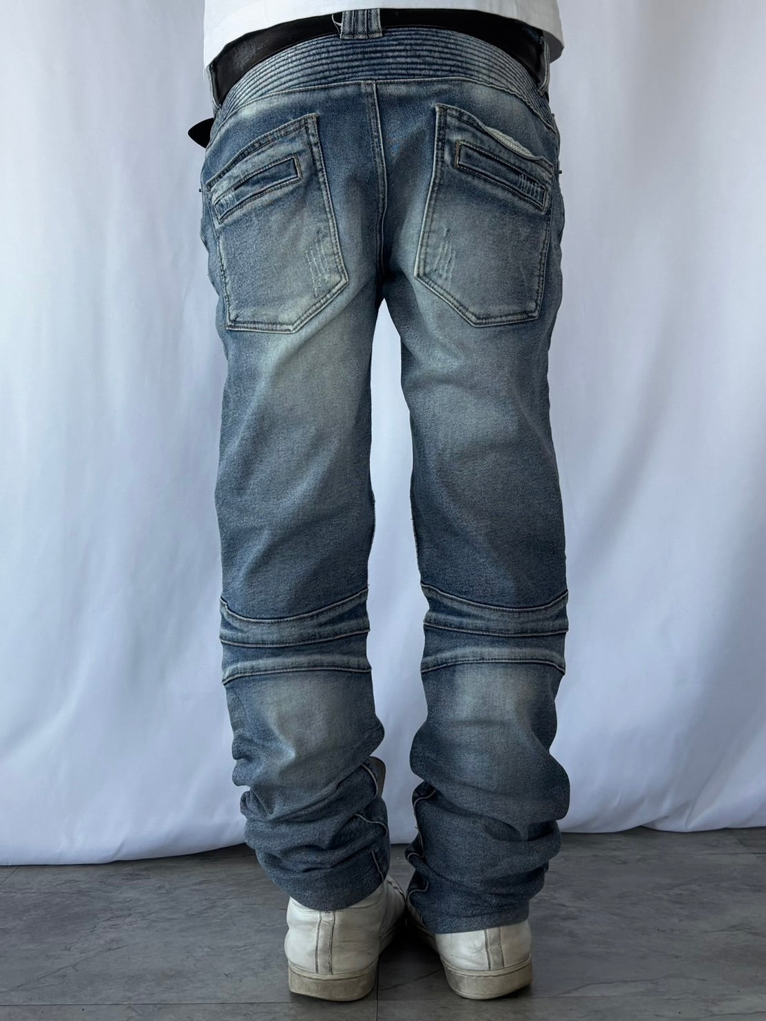 IN THE ATTIC RAVEN BIKER DESTROYED DENIM