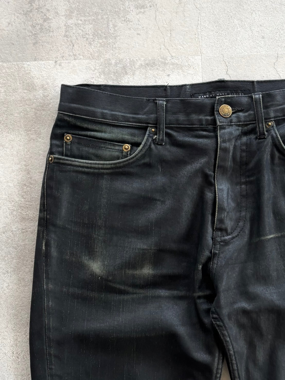 MARC JACOBS Coated Black Denim