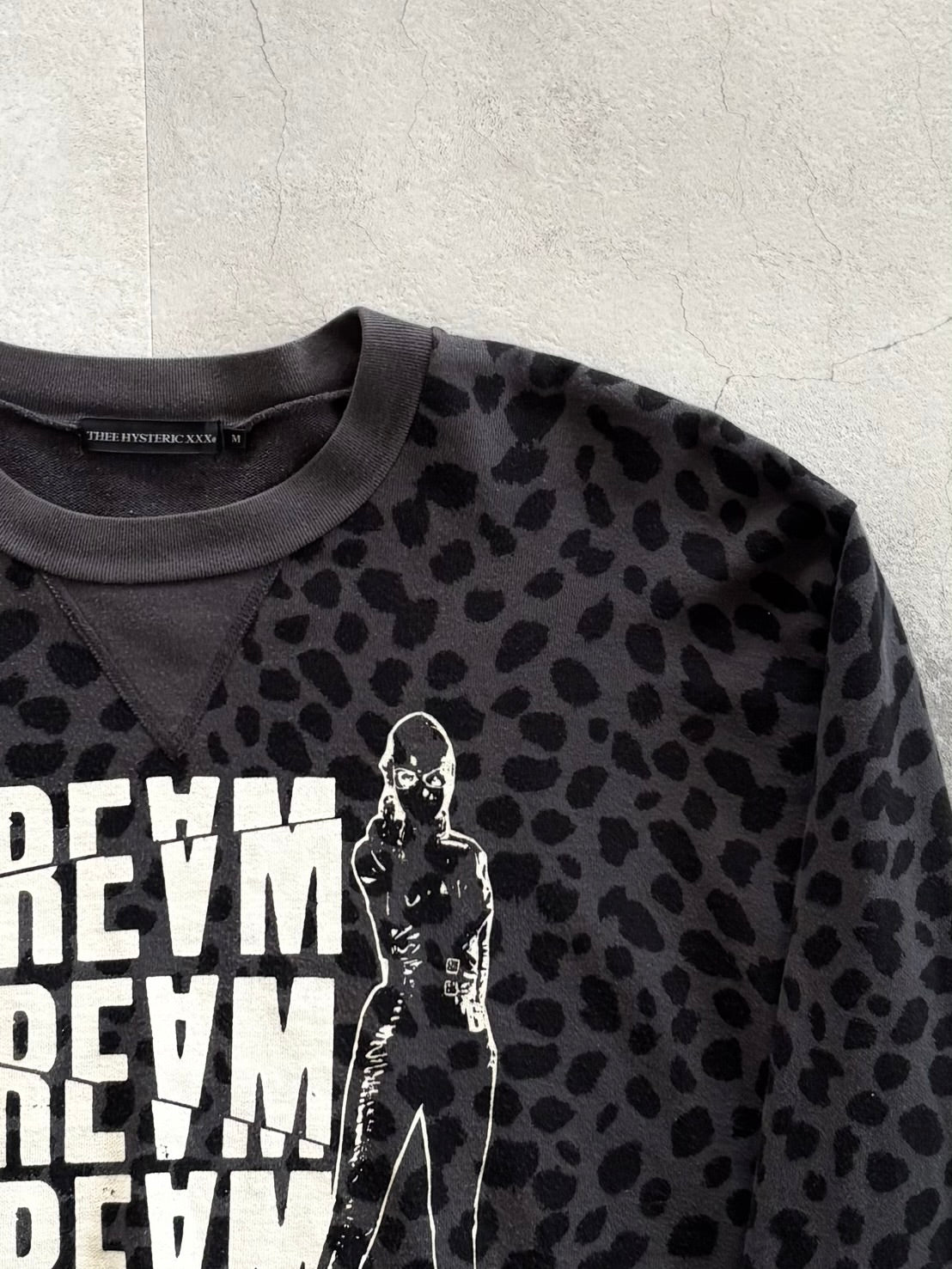 HYSTERIC GLAMOUR scream leopard crewneck