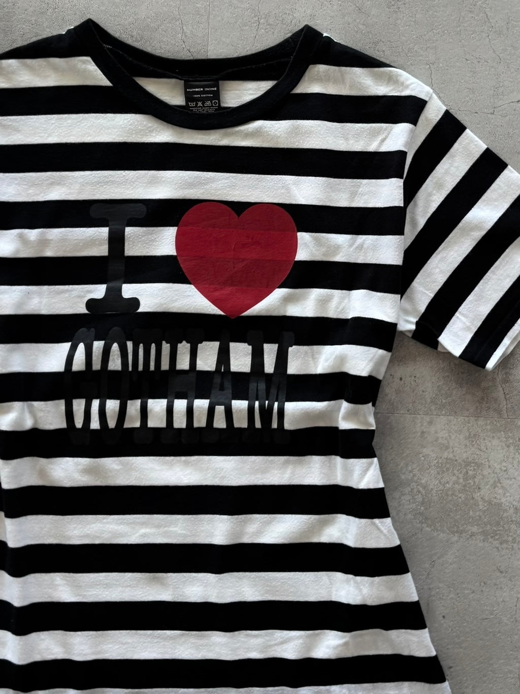 NUMBER (N)INE I LOVE GOTHAM BORDER TEE