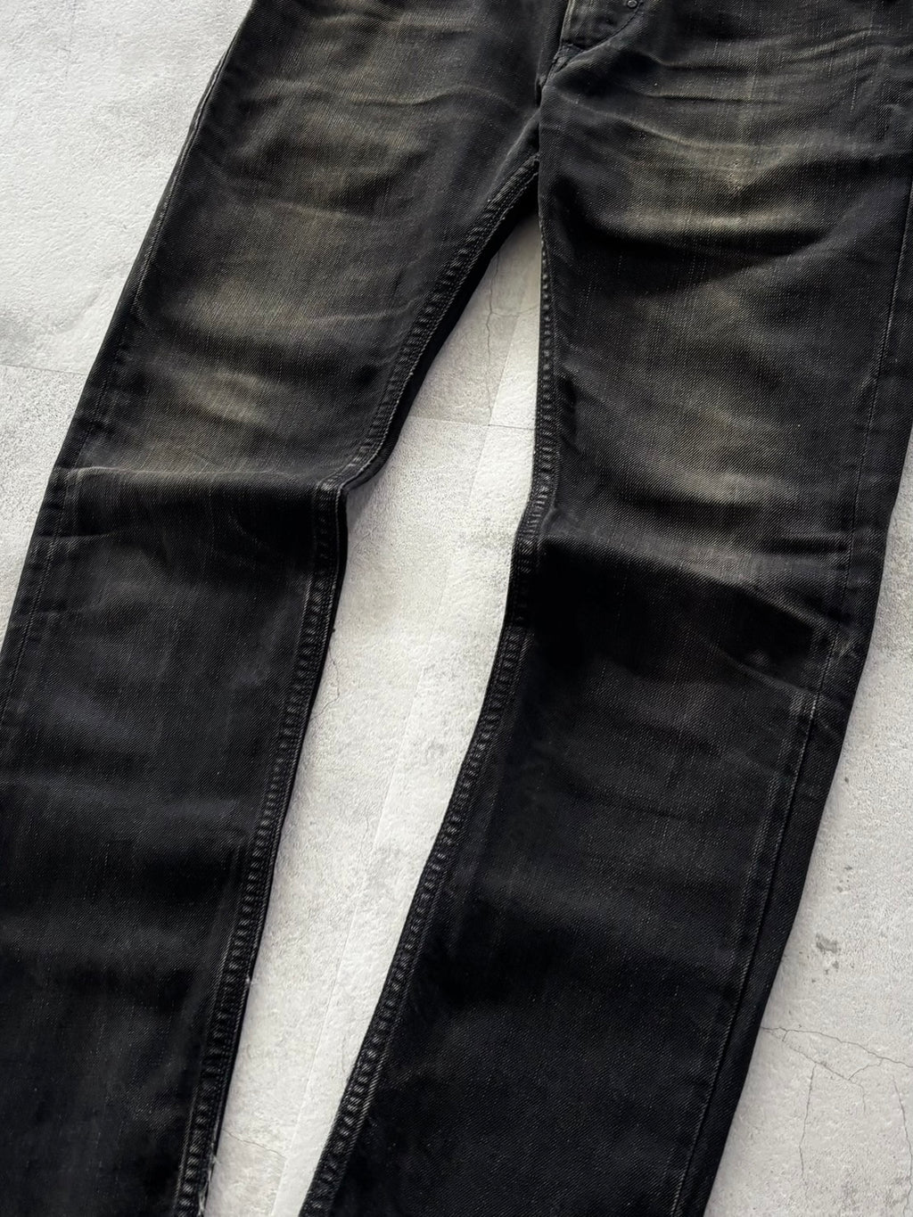 DIESEL BLACK TRIBAL FADED DENIM