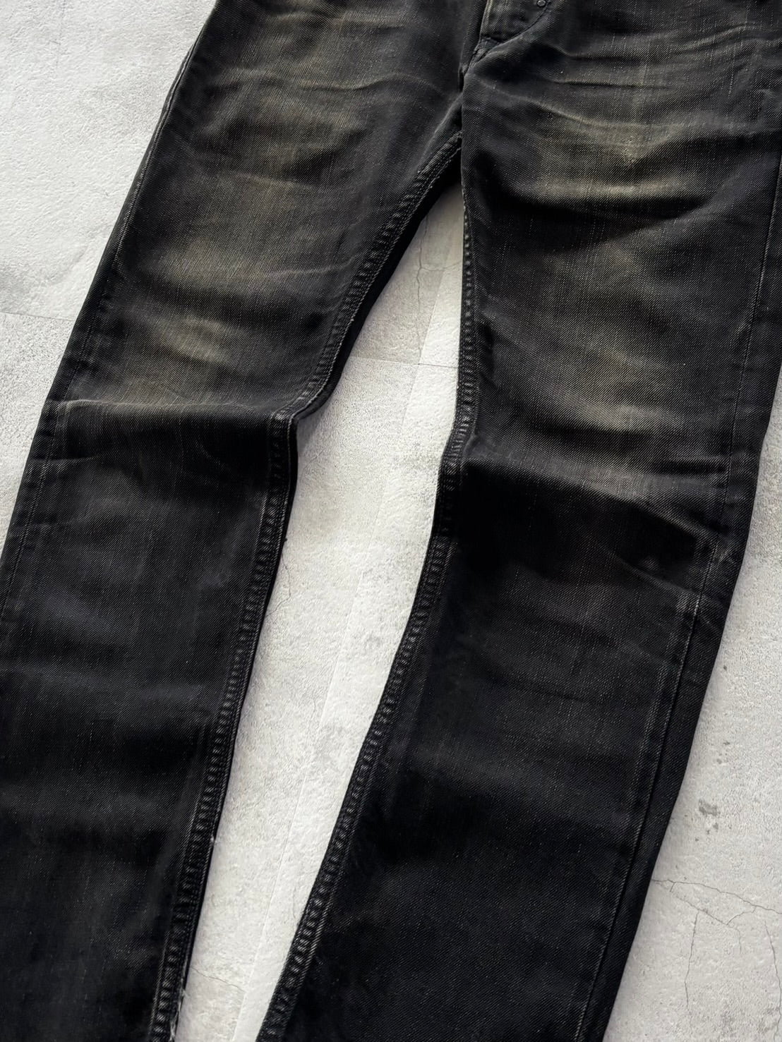 DIESEL BLACK TRIBAL FADED DENIM