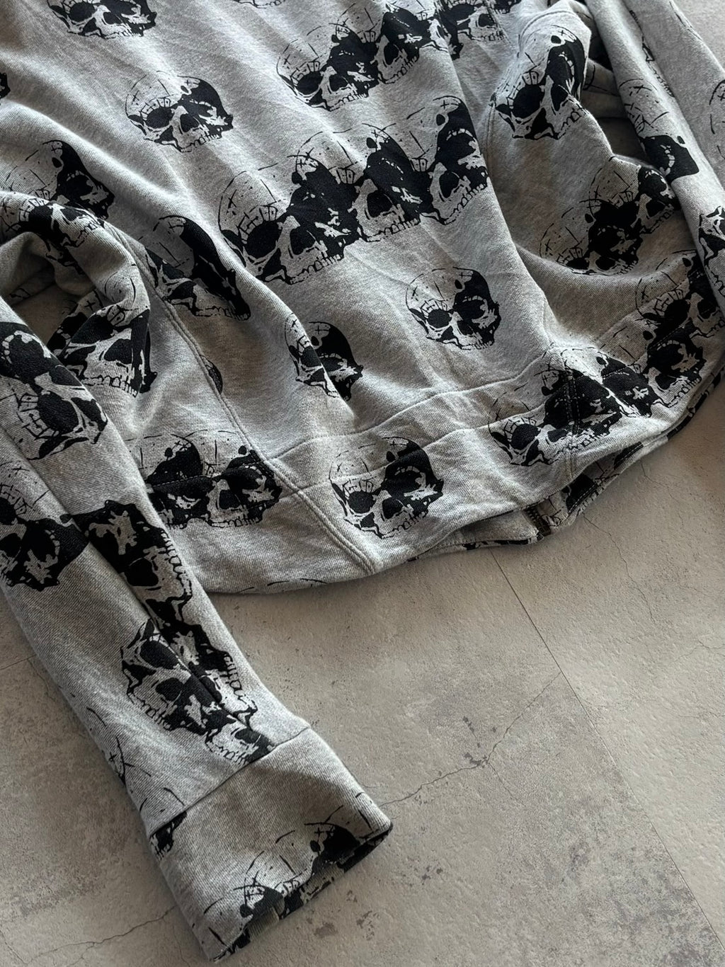 GLAD NEWS All-Over Skull Zip Hoodie