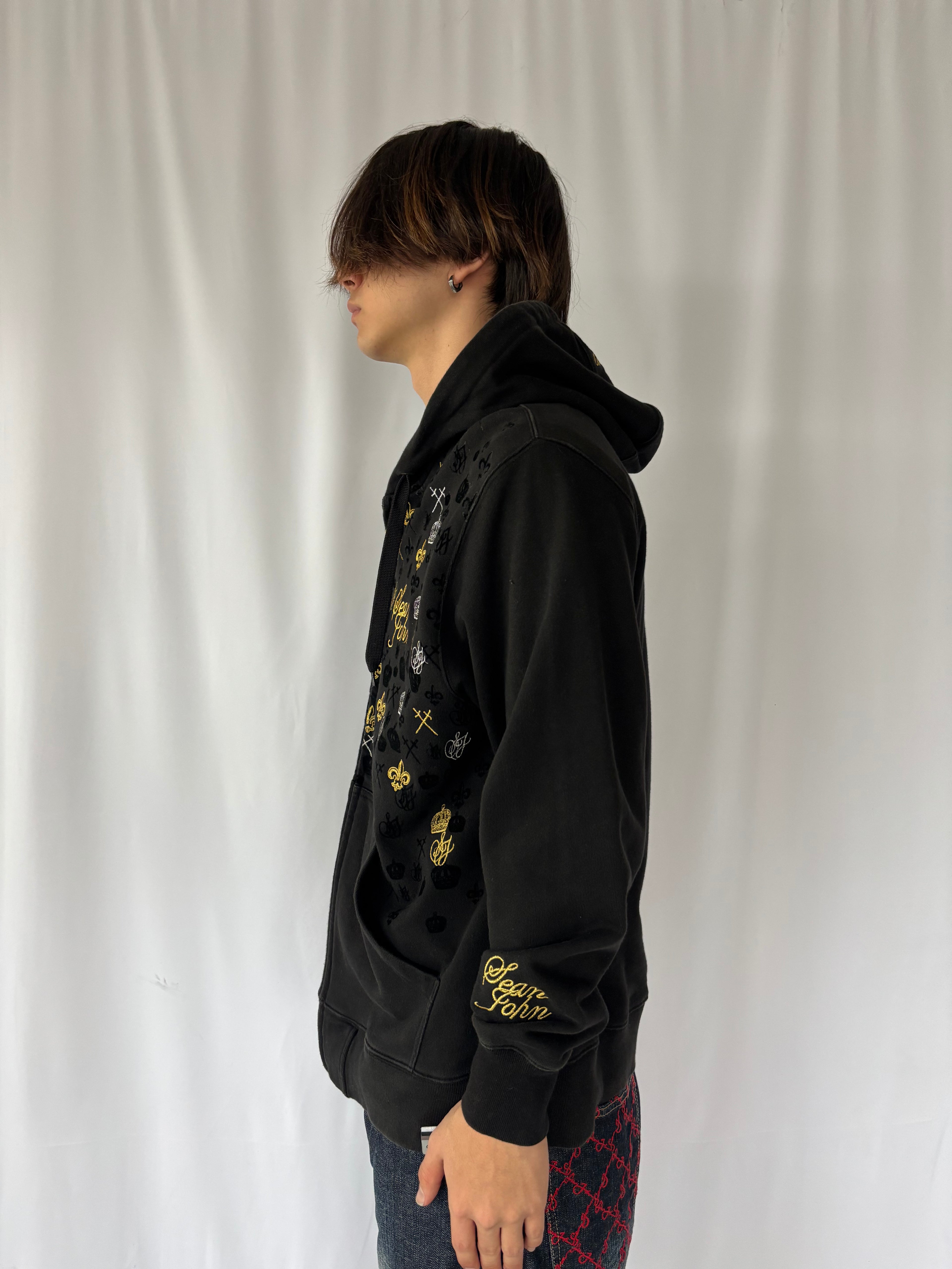 SEAN JOHN Royal Crest Embroidery Zip Hoodie