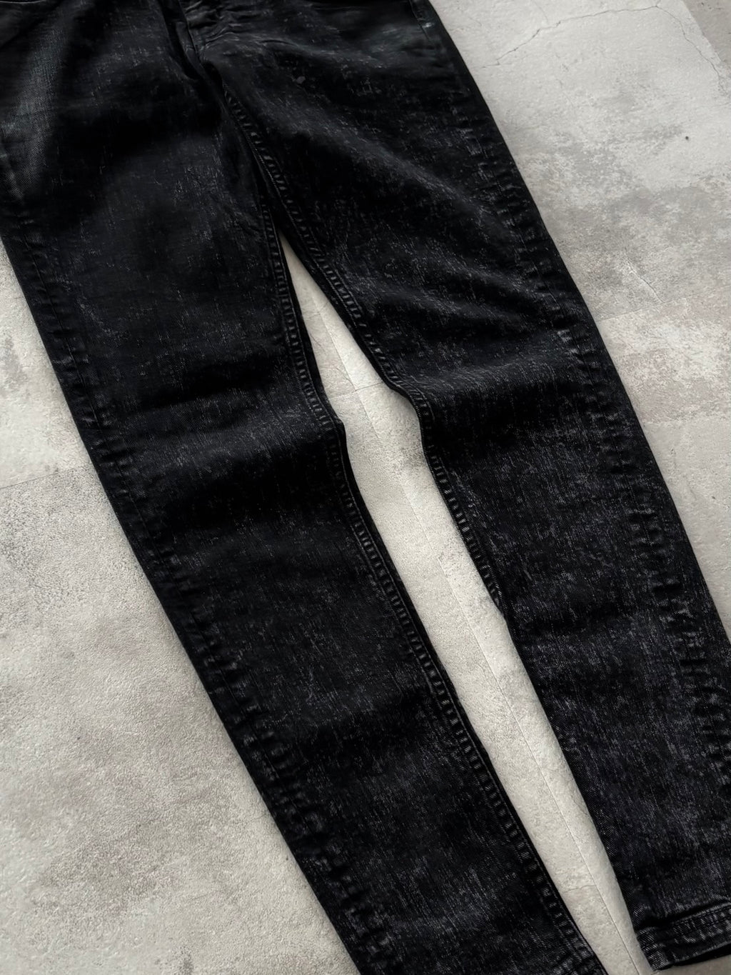 JUST CAVALLI BLACK VENOM COATED SKINNY DENIM